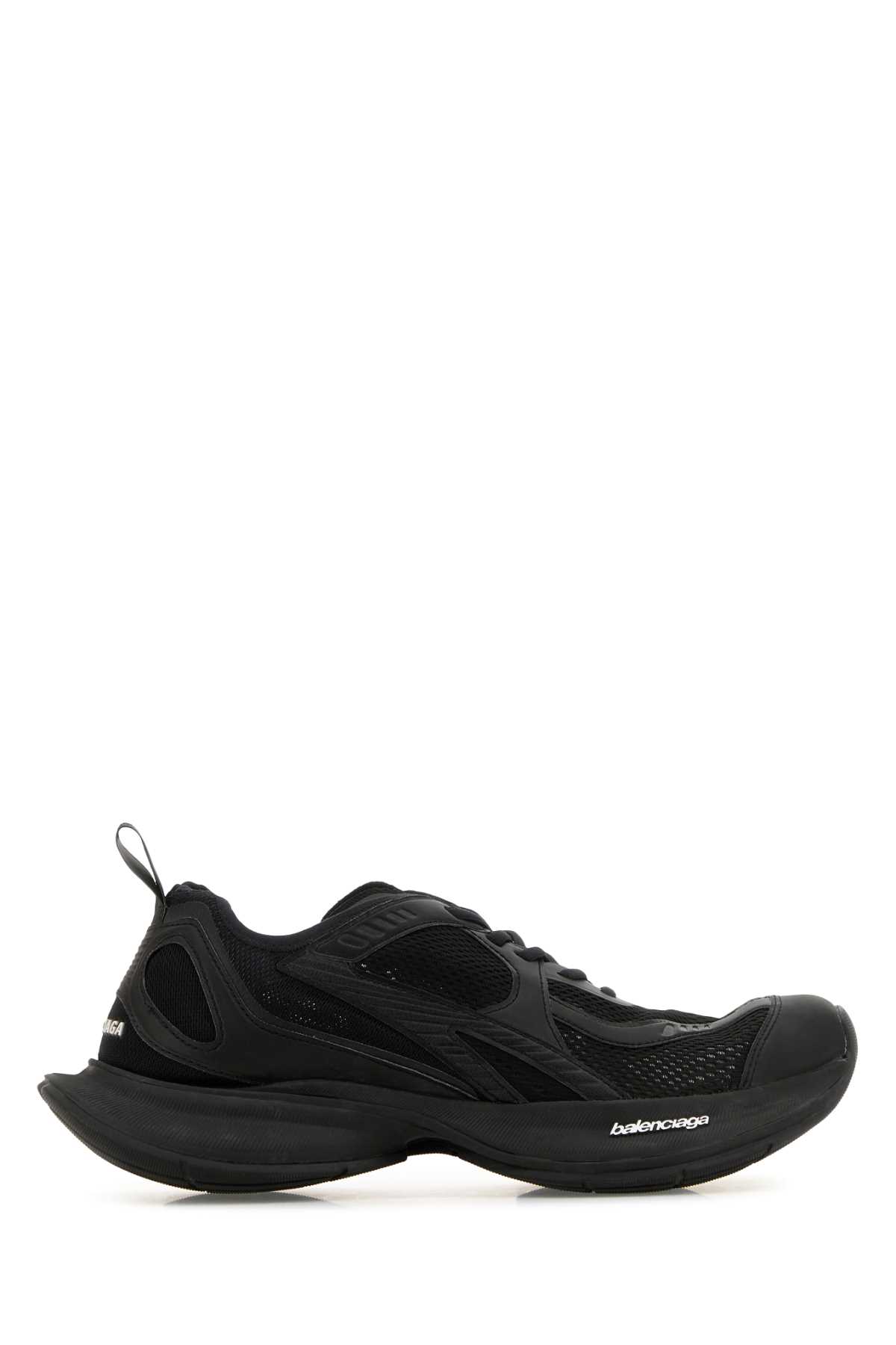 Black Mesh And Rubber Circuit Sneakers