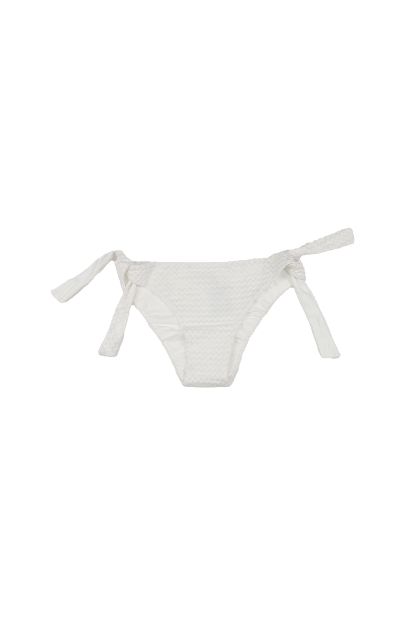 Fisico - Cristina Ferrari Side Knot Zig-zag Patterned Bikini Bottoms