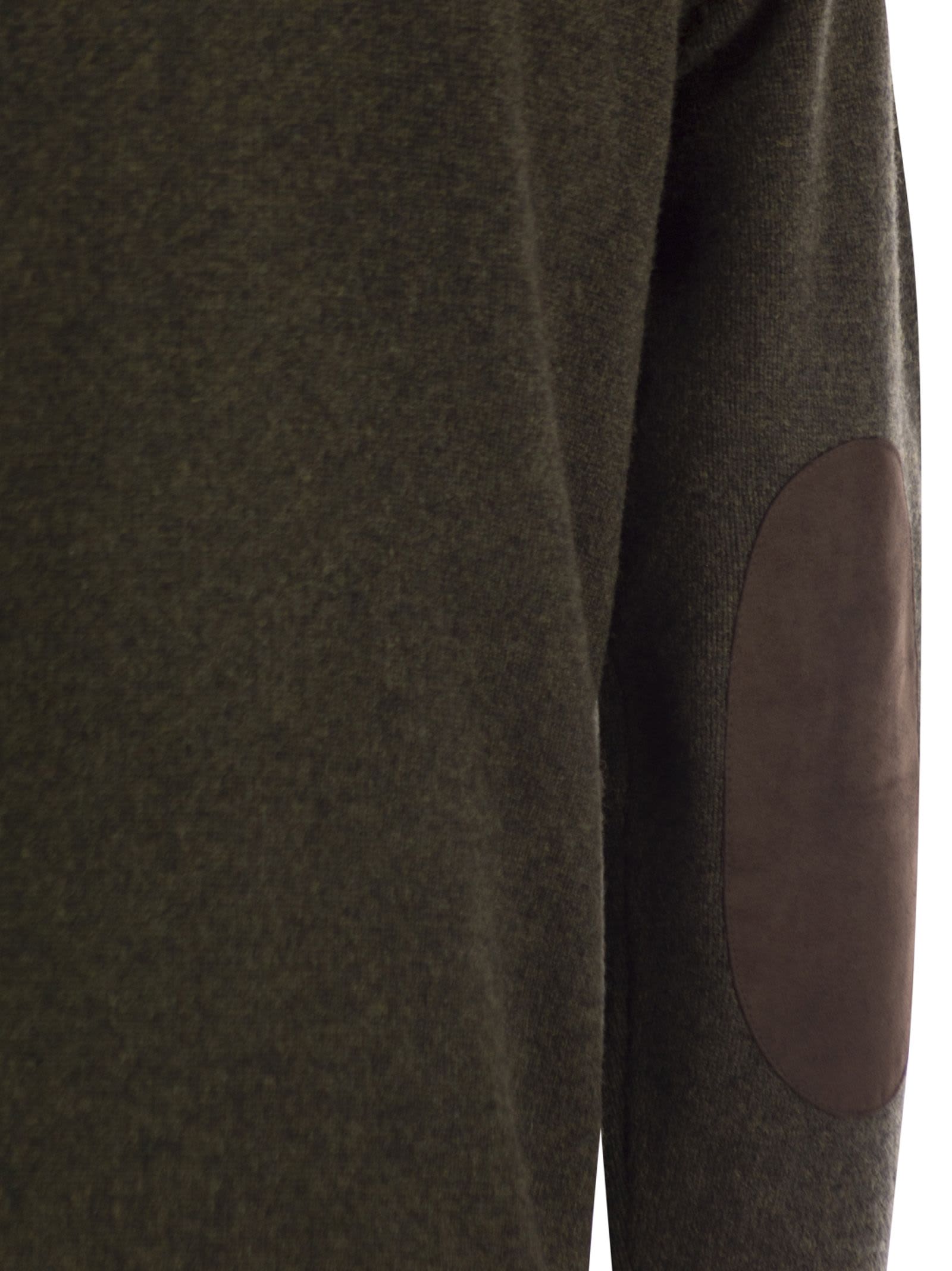 Barbour Patch Zip Card Cardigan In Green Wool In Green