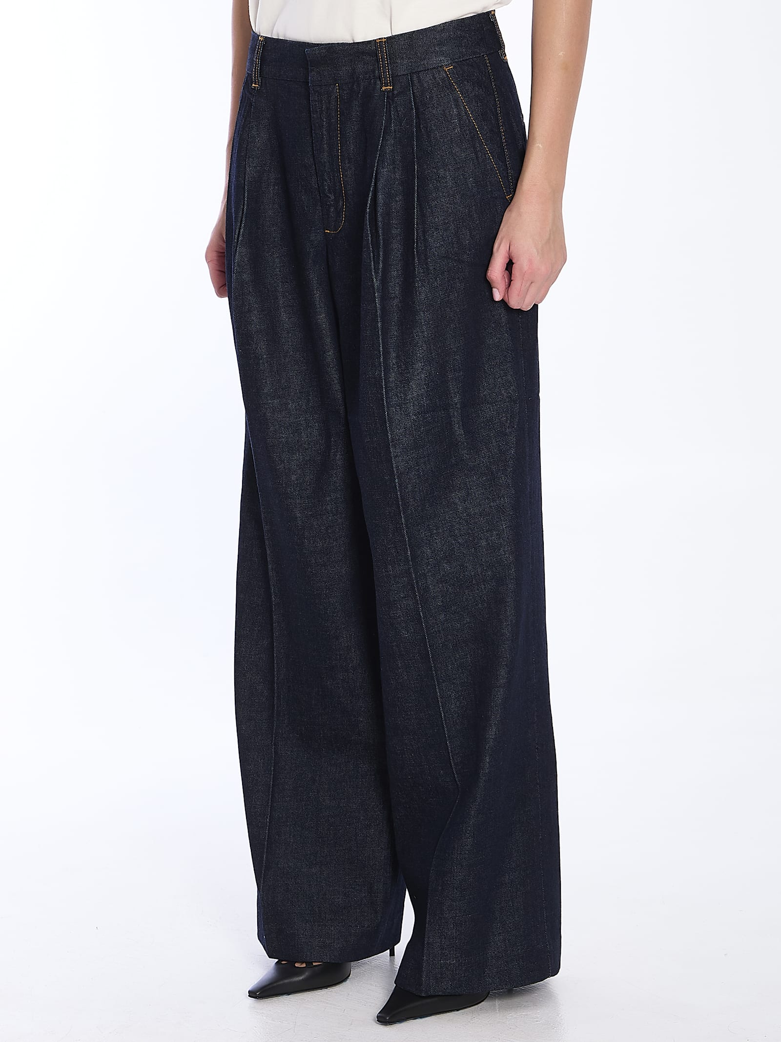 Zimmermann Wide-legged Jeans Illustration Design For In Blue