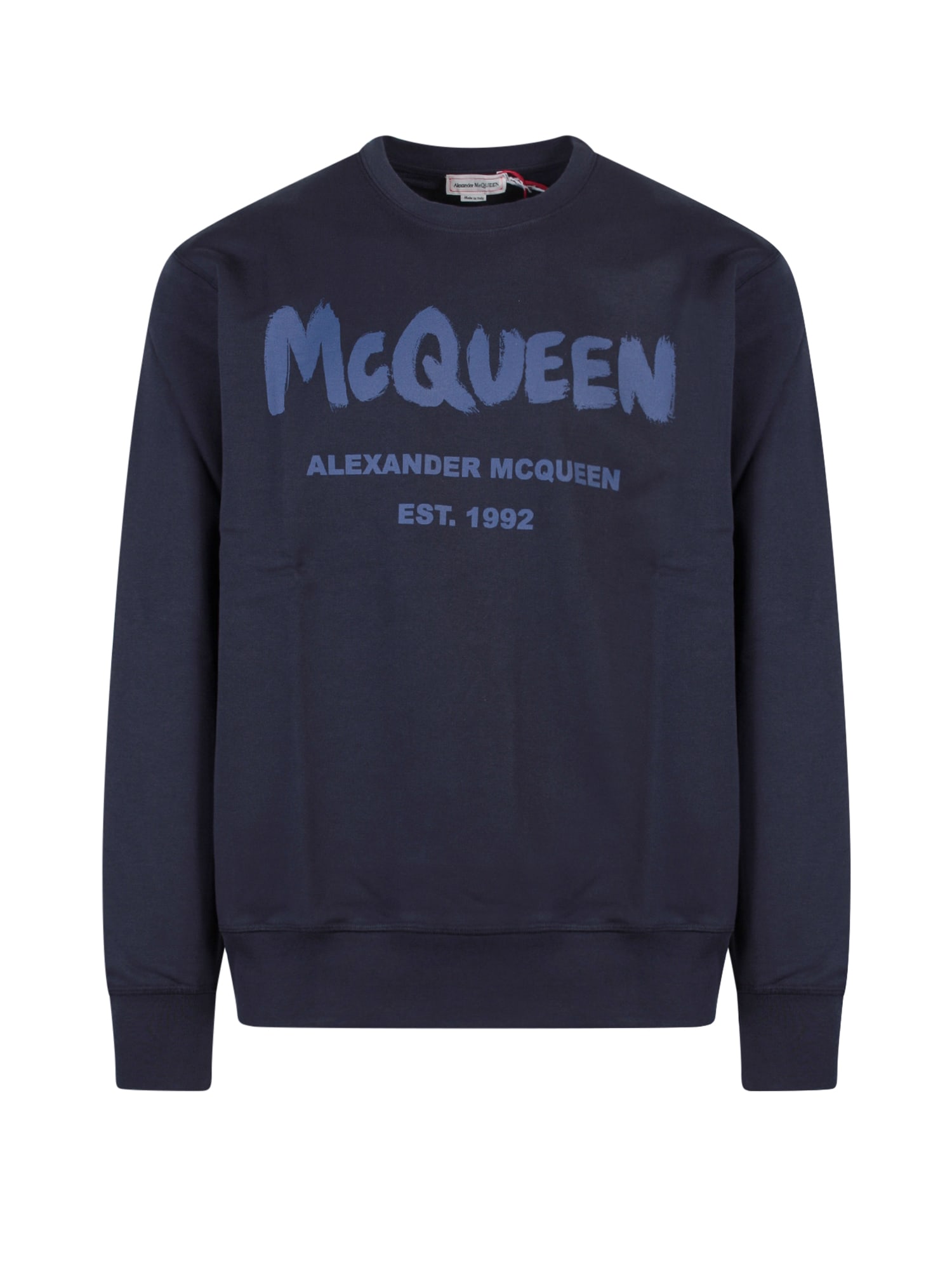 Shop Alexander Mcqueen Sweatshirt In Navy
