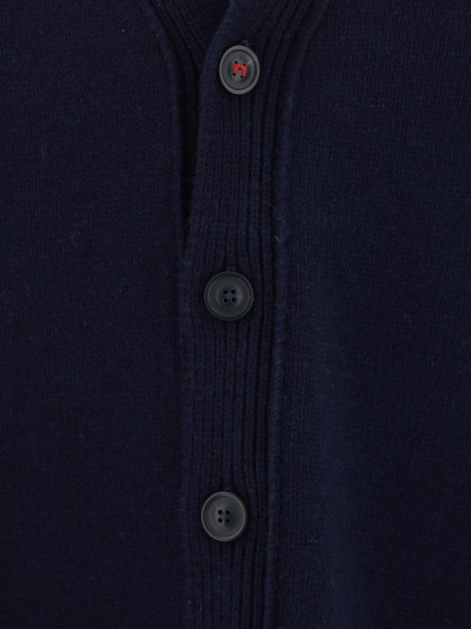 Shop Maison Margiela Cardigan In Navy