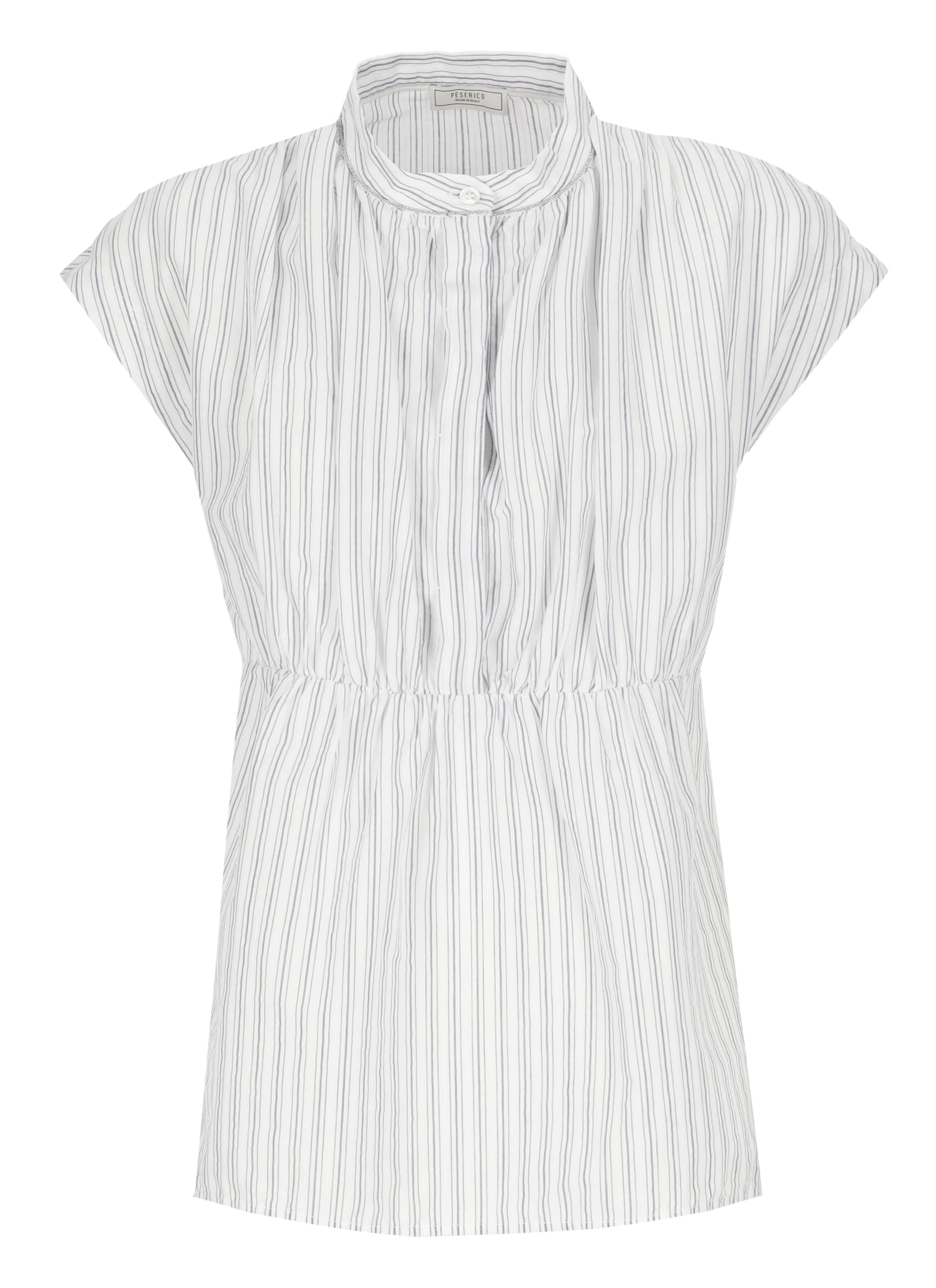 Peserico Striped Sleeveless Shirt