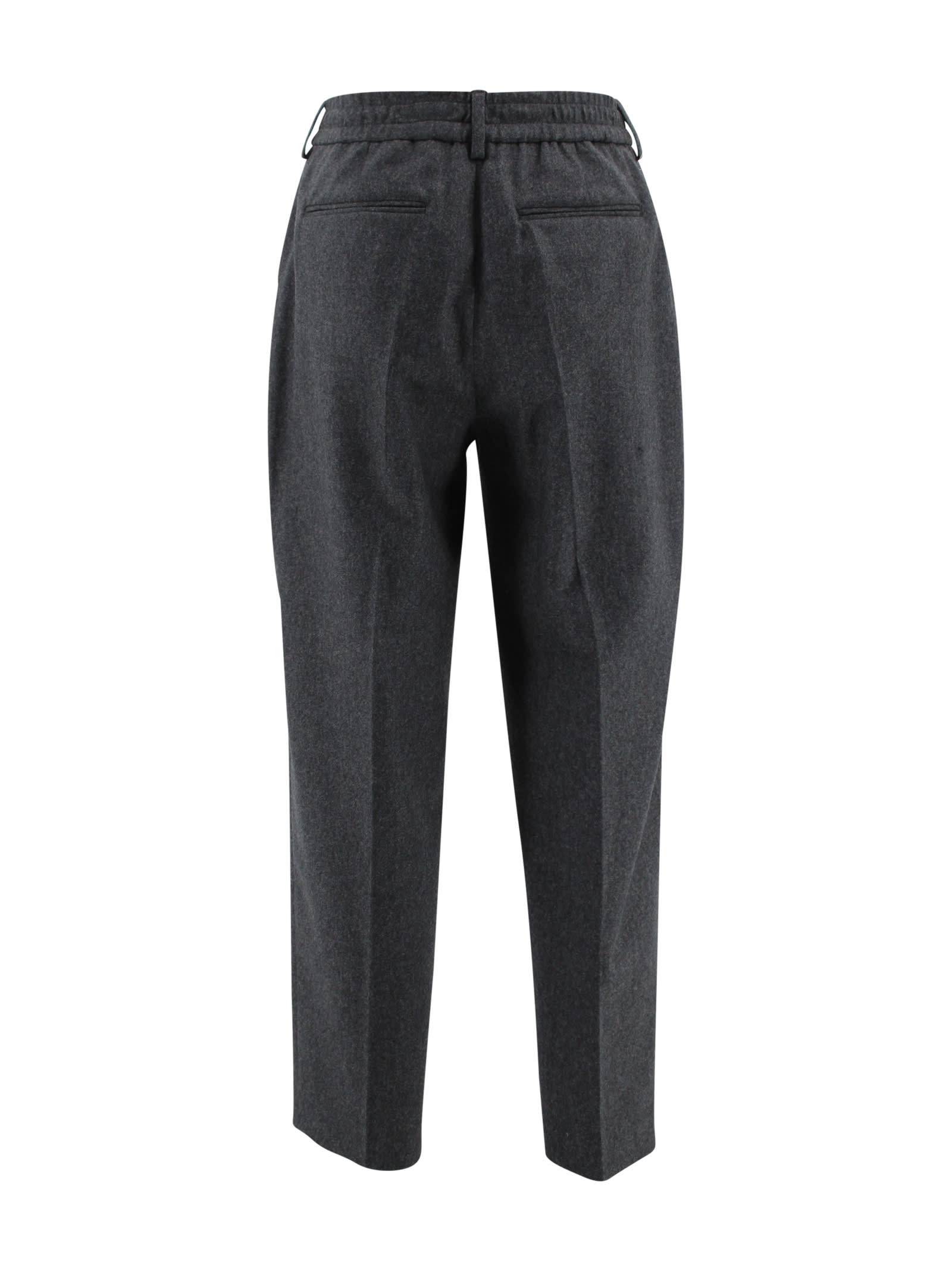 Pt Torino Wool Trousers In Gray