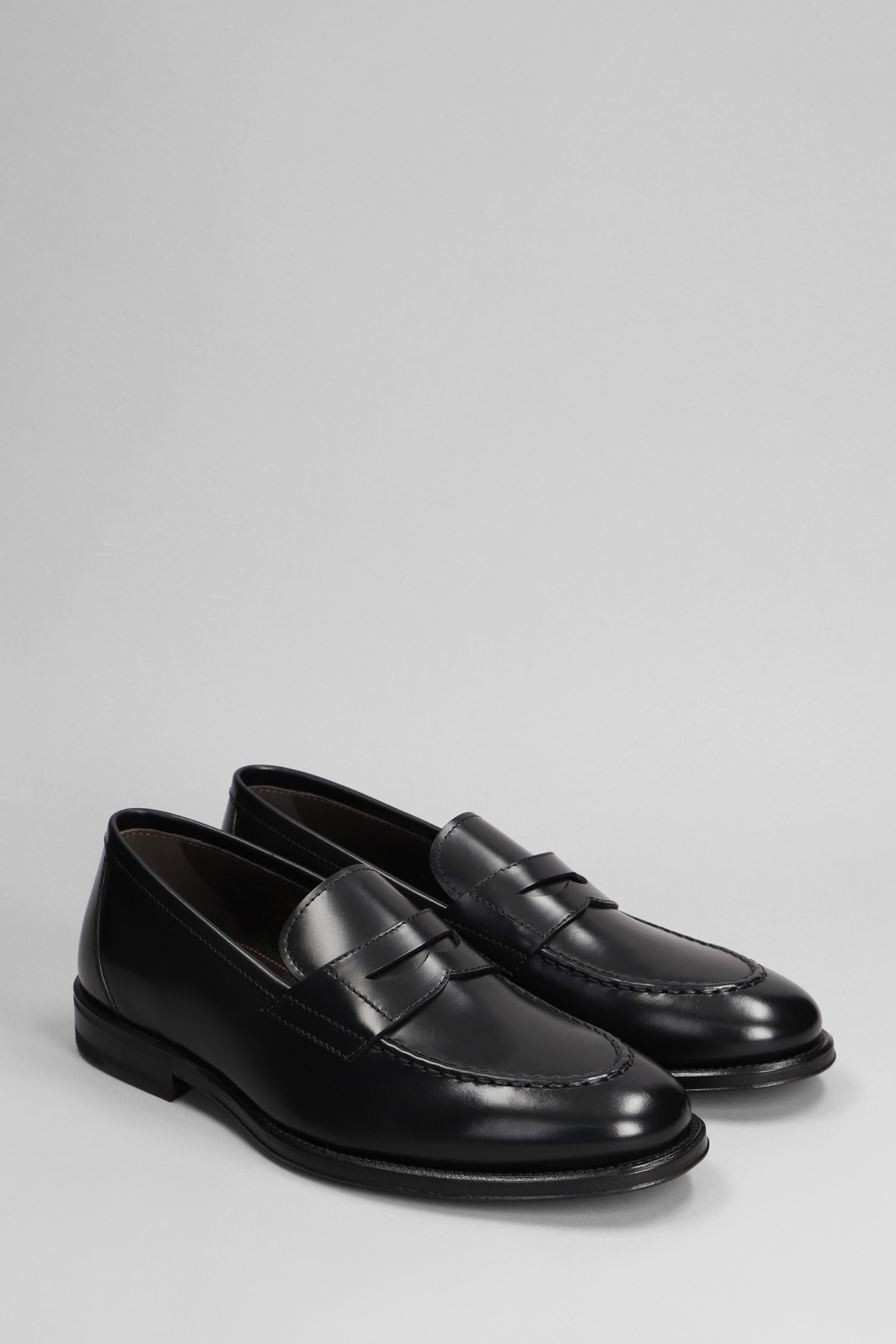 Shop Henderson Baracco Loafers In Black Leather