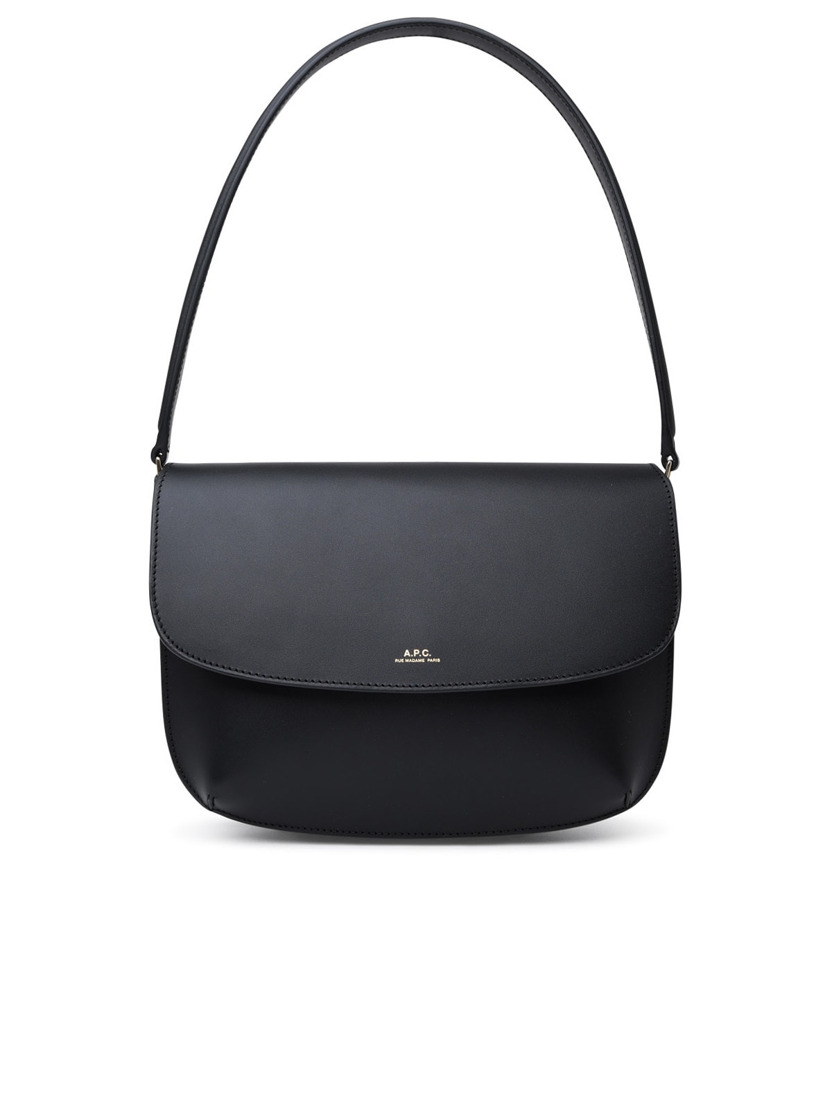Apc Sarah Leather Shoulder Bag In Black