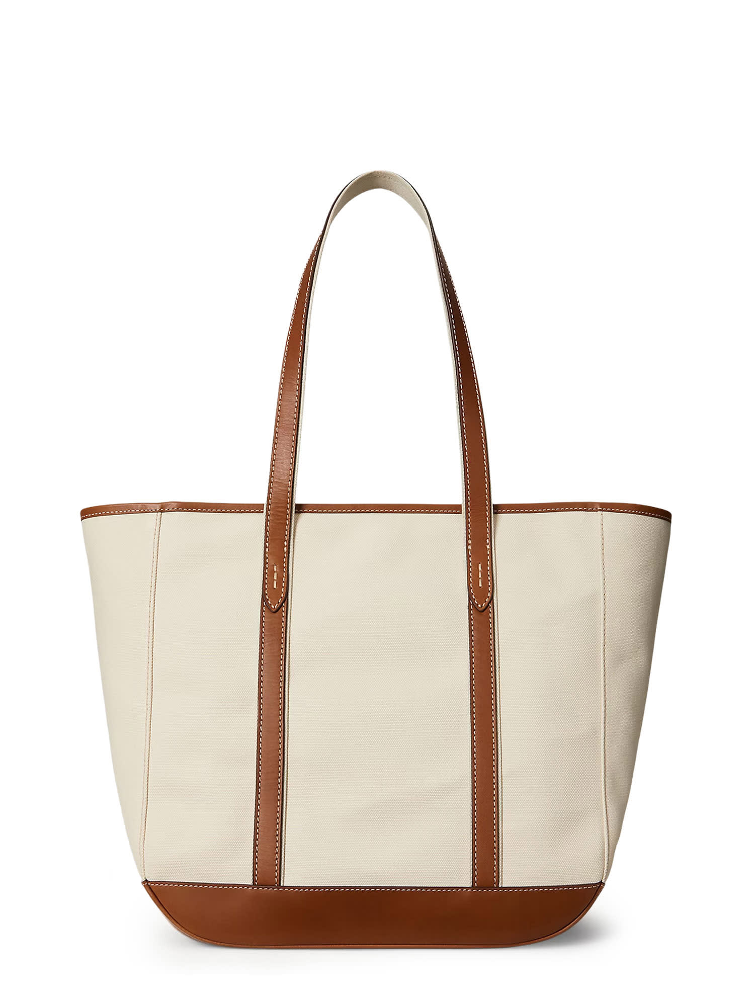 Polo Ralph Lauren Canvas Shoulder Bag With Leather Profiles