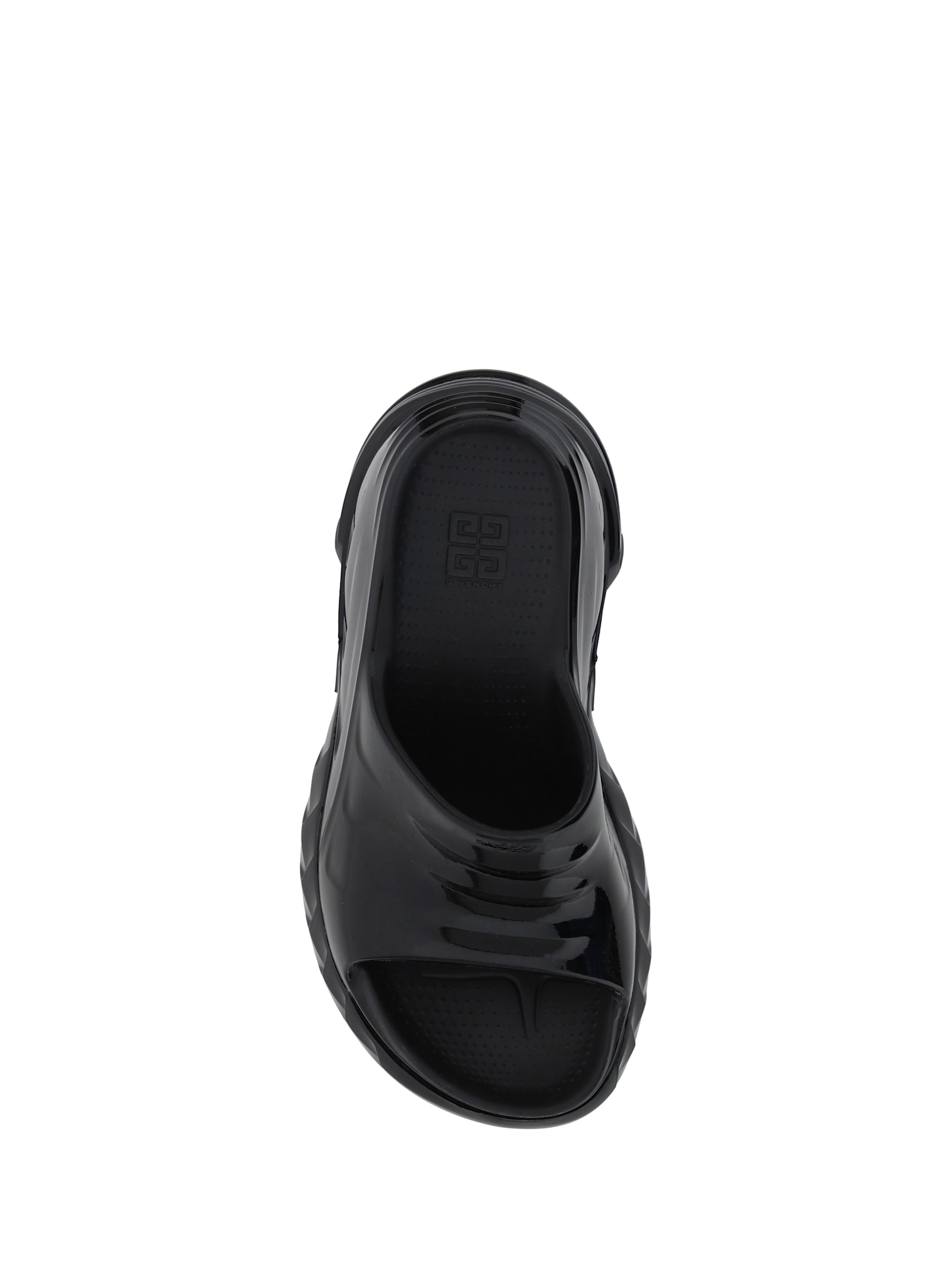 Givenchy Marshmallow 105 Platform Wedge Sandals In Black