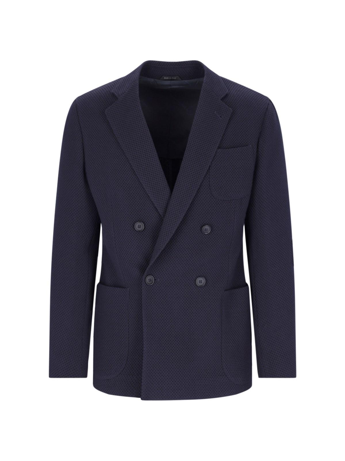 Shop Giorgio Armani Double-breasted Blazer