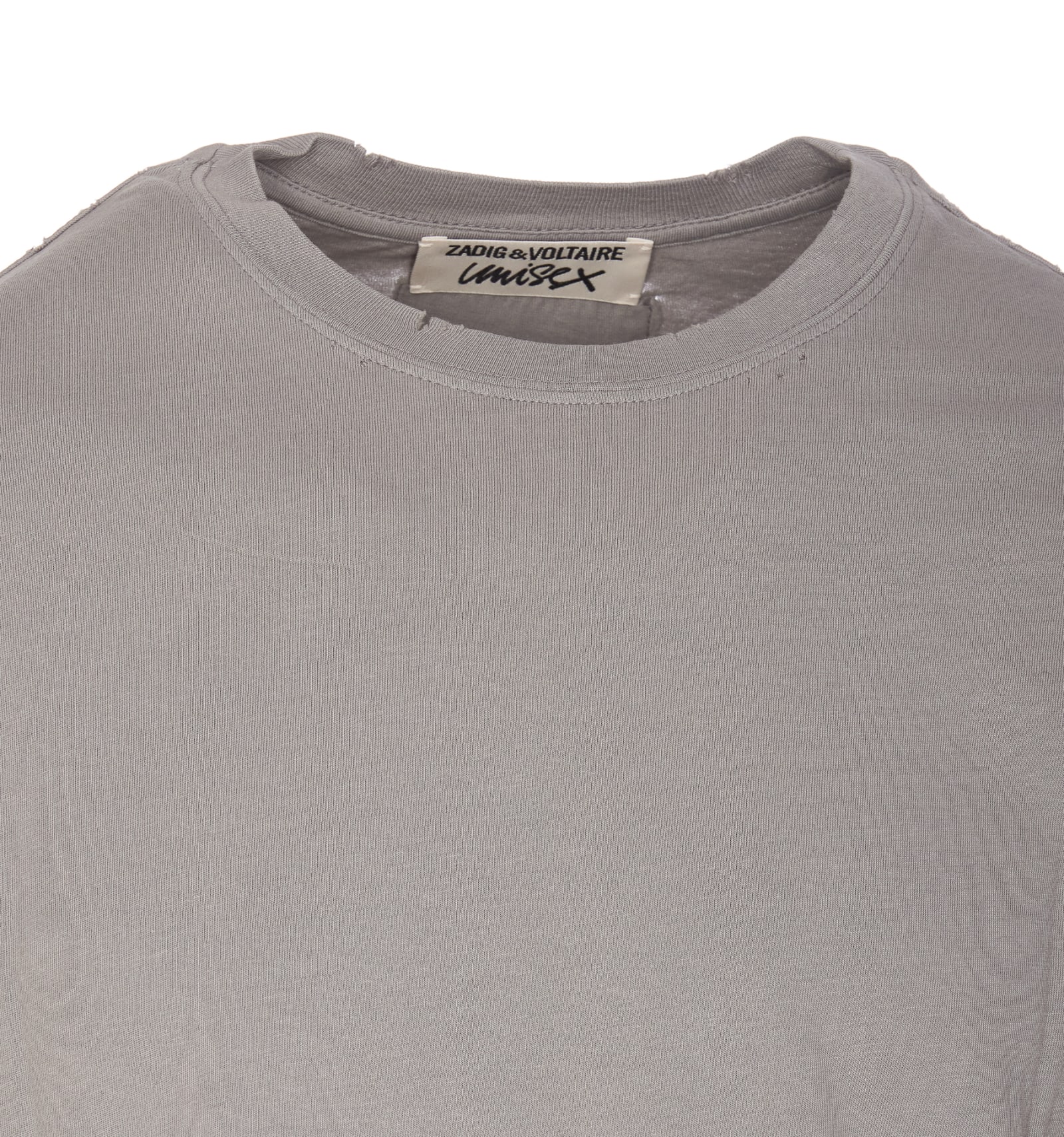 Shop Zadig &amp; Voltaire Jimmy Destroy T-shirt In Grey