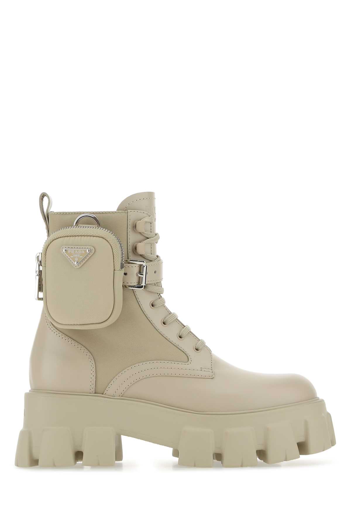 Sand Leather And Re-nylon Monolith Boots