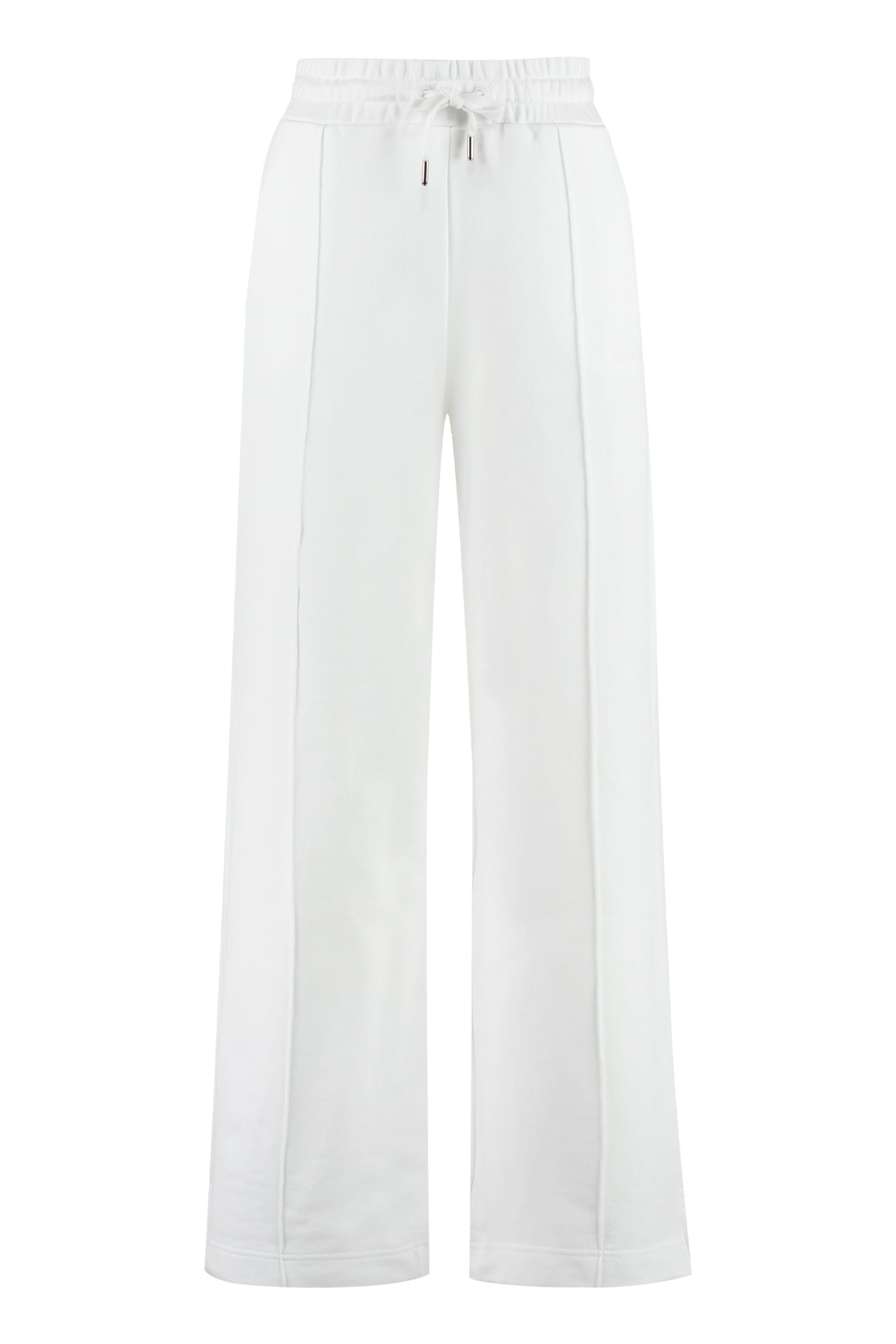 Shop Woolrich Logo Detail Cotton Track-pants In White