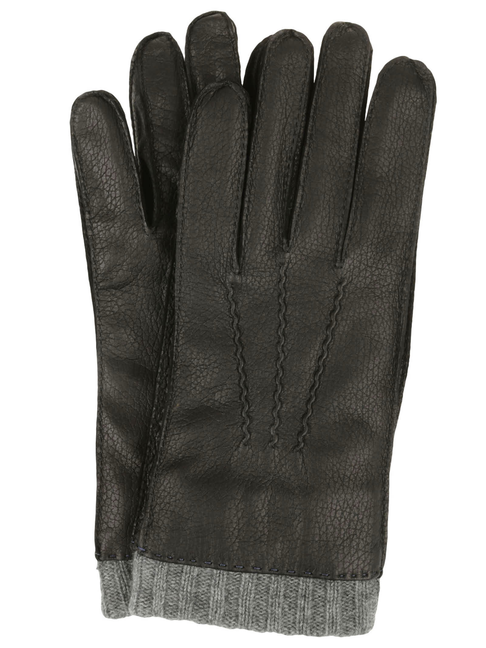 Shop Paul Smith Glove Deer Skin In A Black