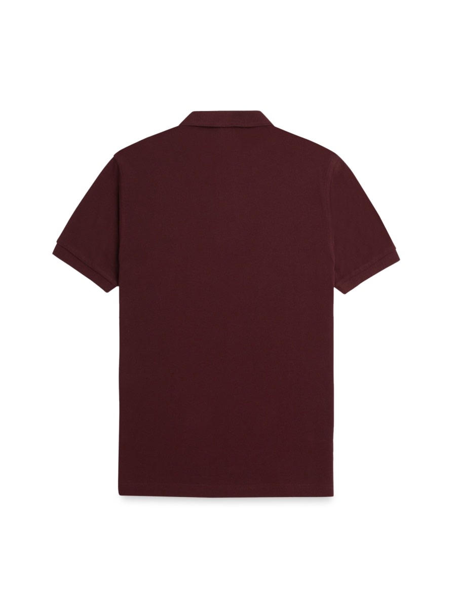Fred Perry Cotton Pique Polo In Black
