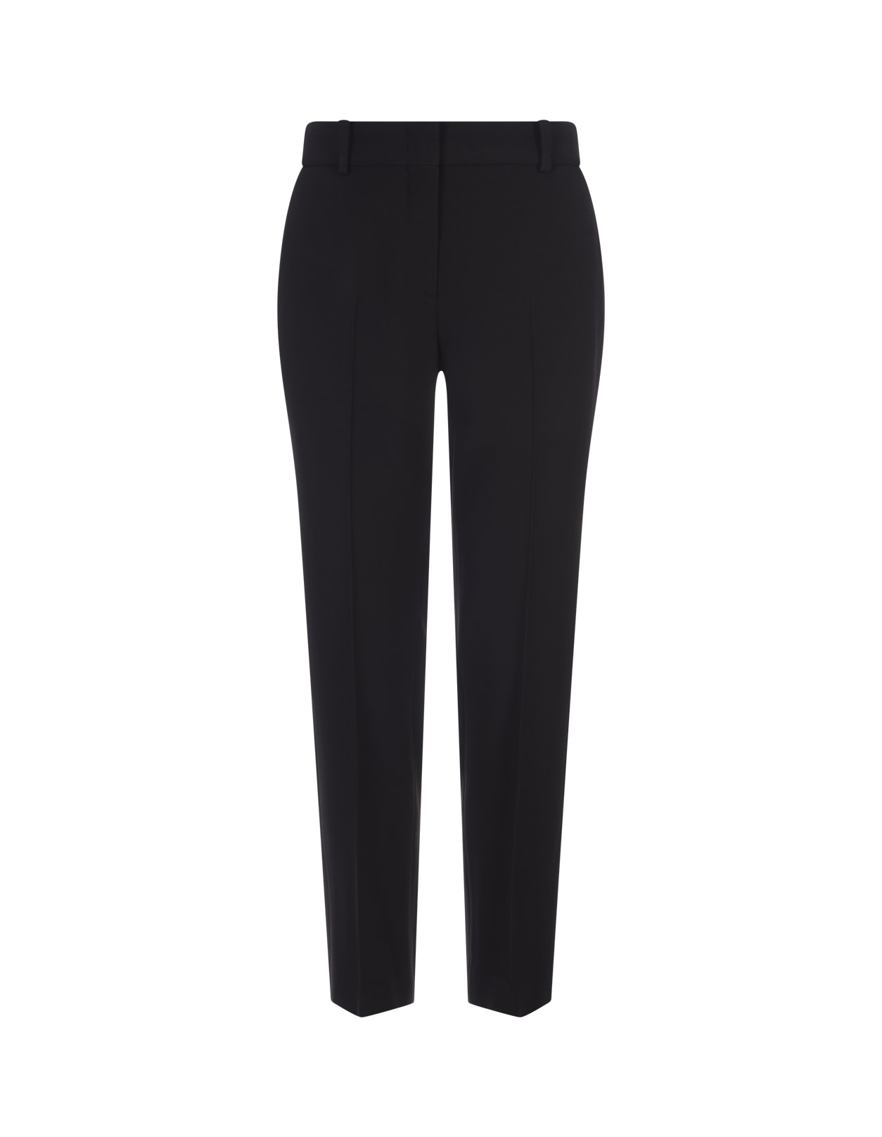 ERMANNO SCERVINO BLACK TAPERED TAILORED TROUSERS