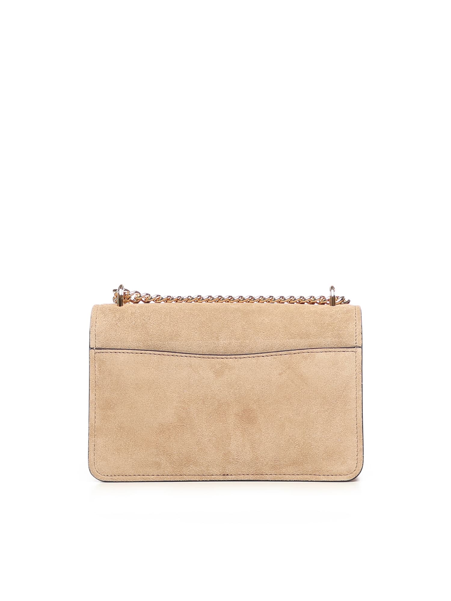 Michael Michael Kors Claire Suede Shoulder Bag In Brown
