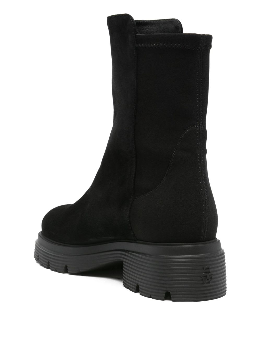 Stuart Weitzman 60mm Chunky Suede Boots In Black