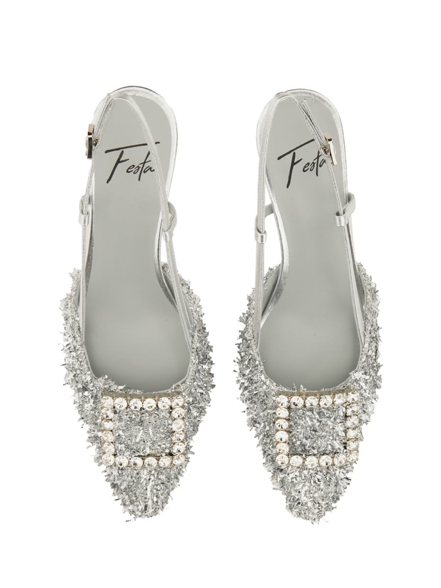 Shop Roberto Festa Slingback Stefy In Silver