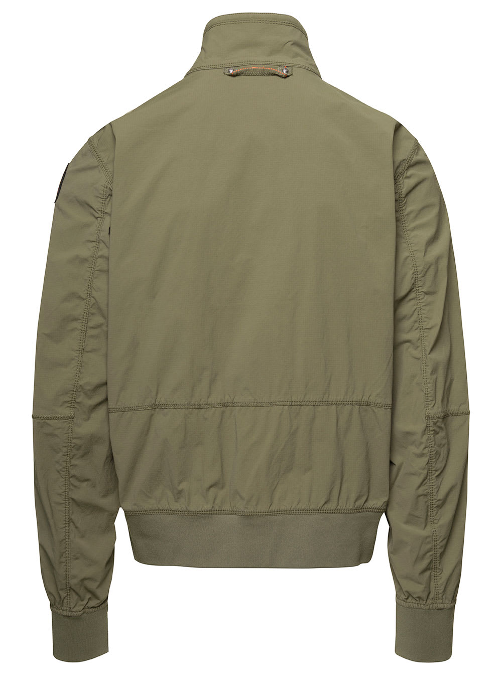 Shop Parajumpers Desert Military Green High Neck Jacket With Patch Pocket In Cotton Blend Man