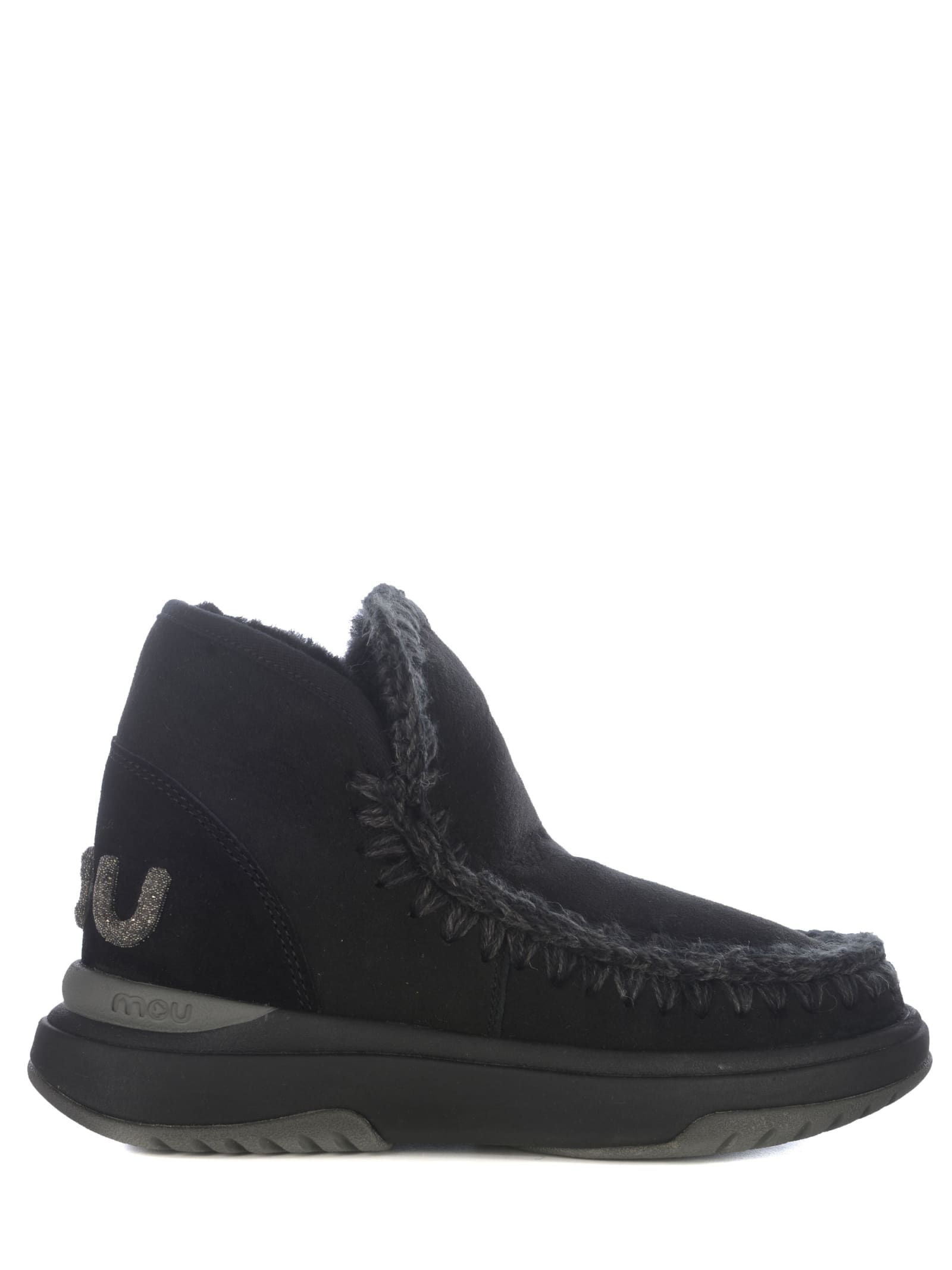 Mou Anckle Boots  Eskimo Jogger Made Of Leather In Black