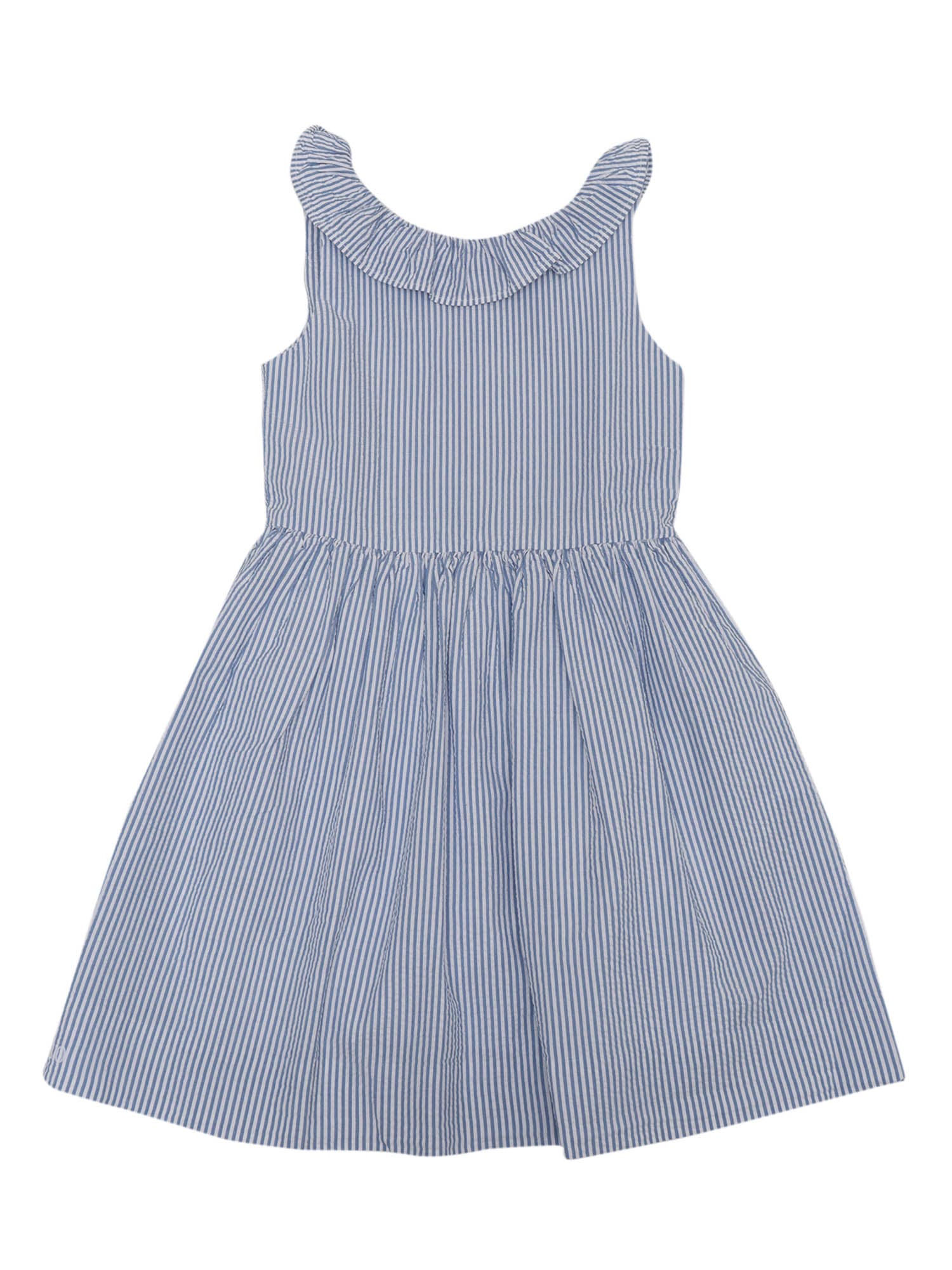 Polo Ralph Lauren Kids' Striped Cotton Seersucker Dress In Blue | ModeSens