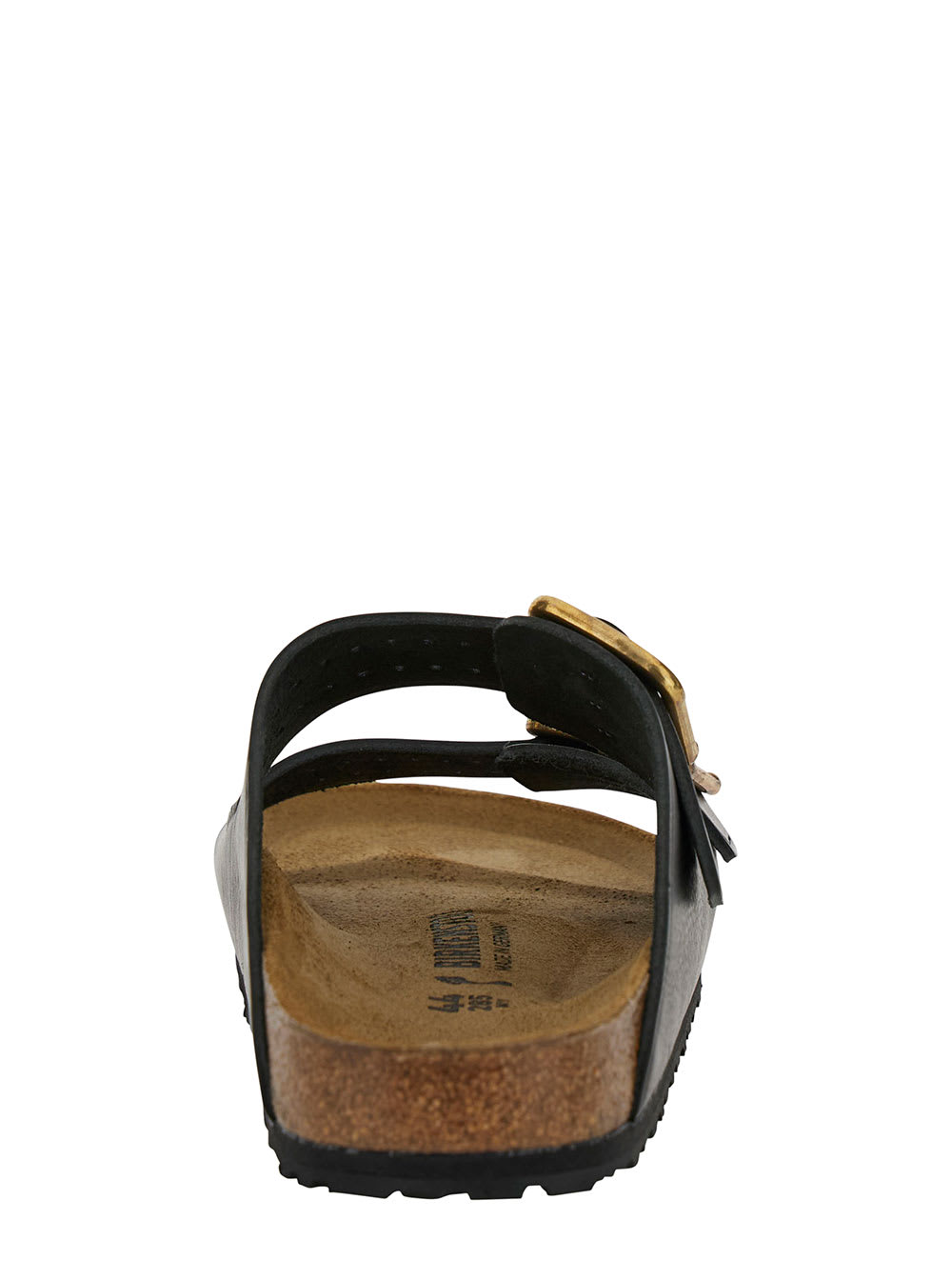 Shop Birkenstock Arizona Black Slip-on Sneakers With Branded Buckles In Leather Man