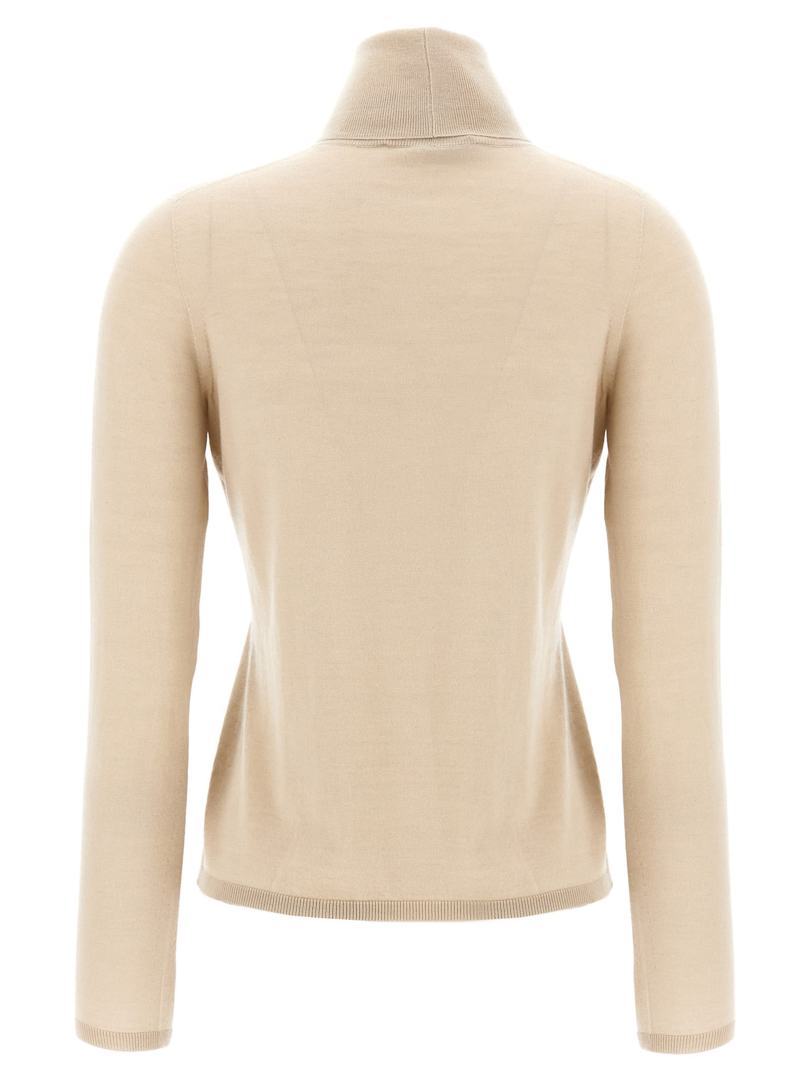 Max Mara Cashmere Turtleneck Sweater In Beige