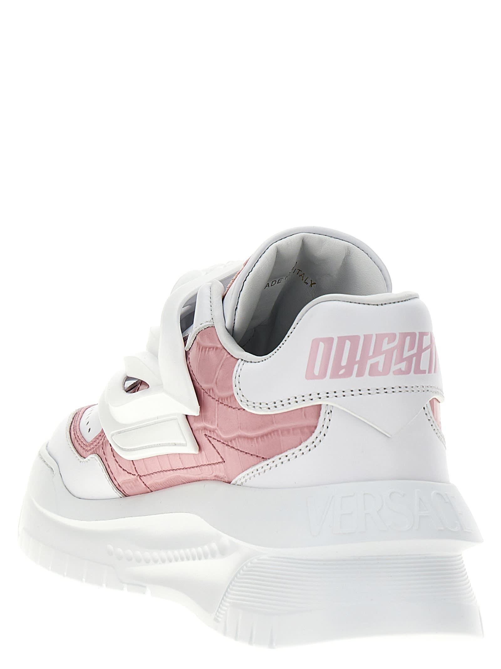 Shop Versace Odissea Sneakers In Pink