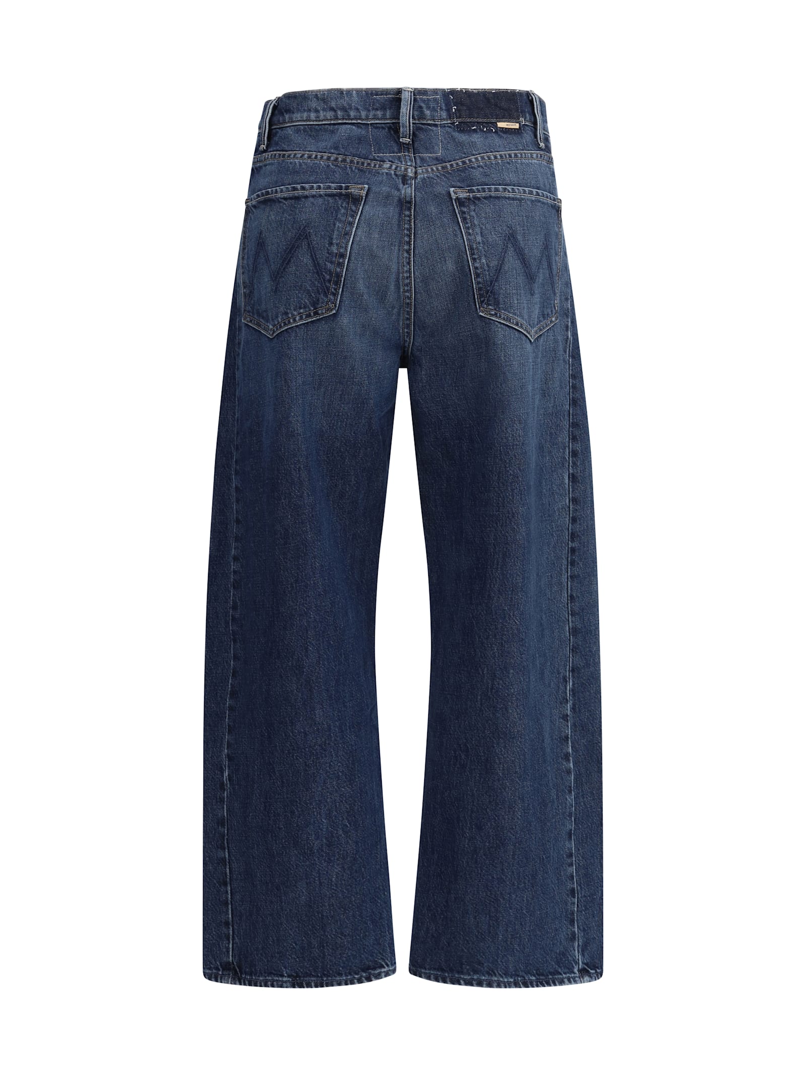 Mother The Half Pipe Cropped Denim Jeans In Blue