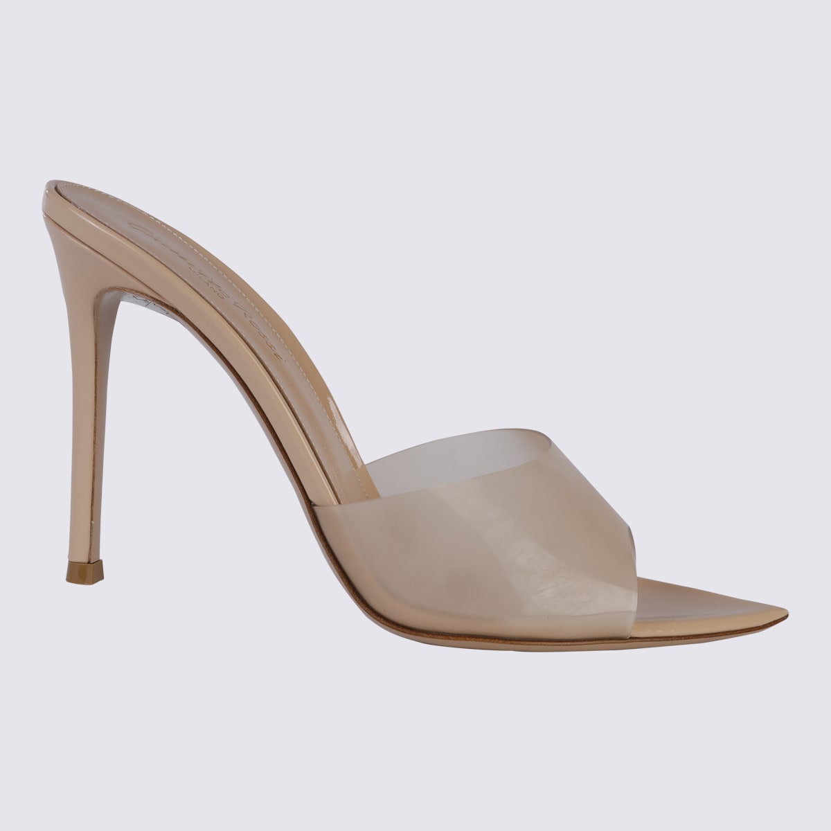 Shop Gianvito Rossi Beige Leather Elle Sandals In Nude/nude