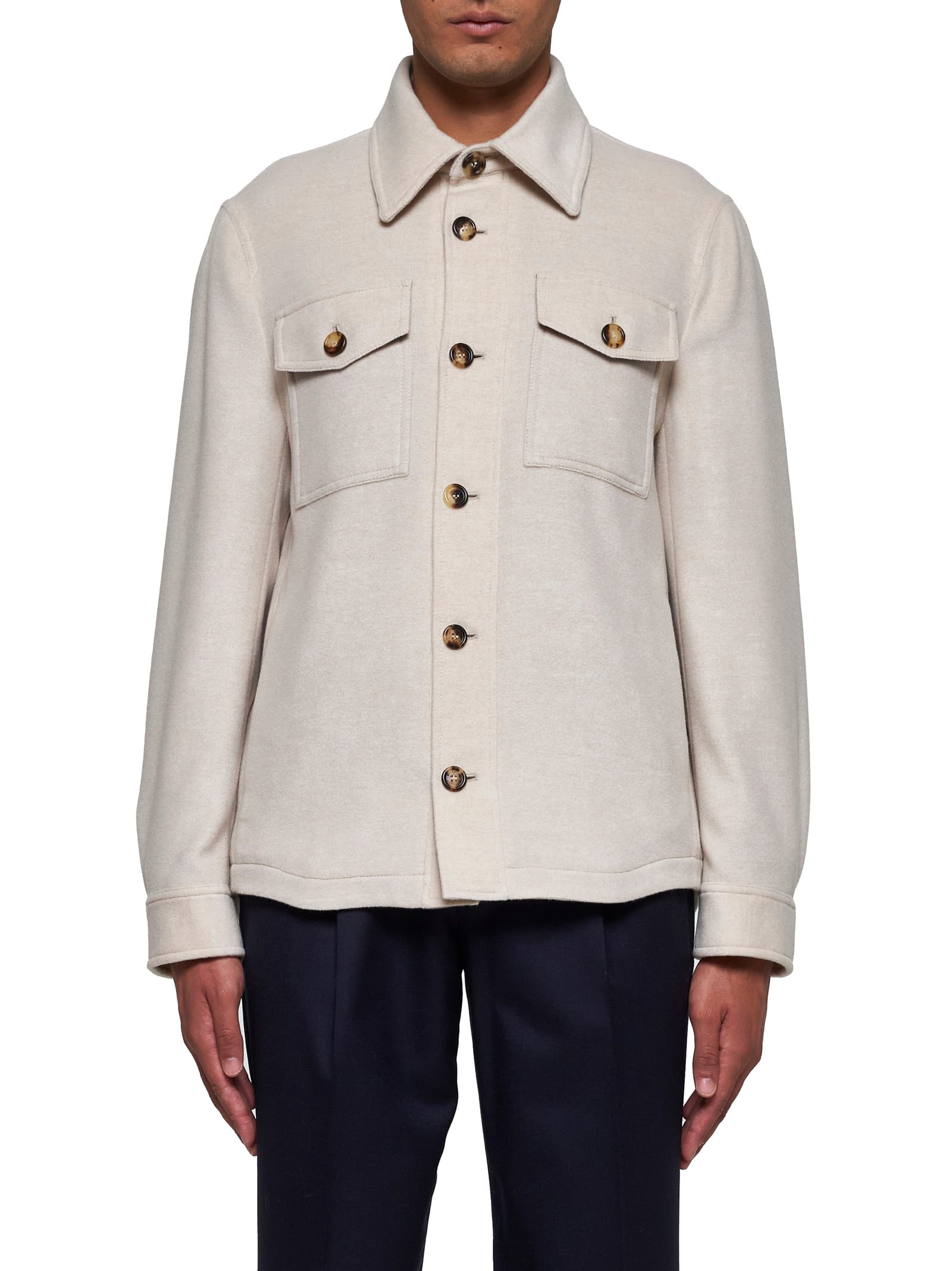 Shop Brunello Cucinelli Jacket In Sabbia+rubino