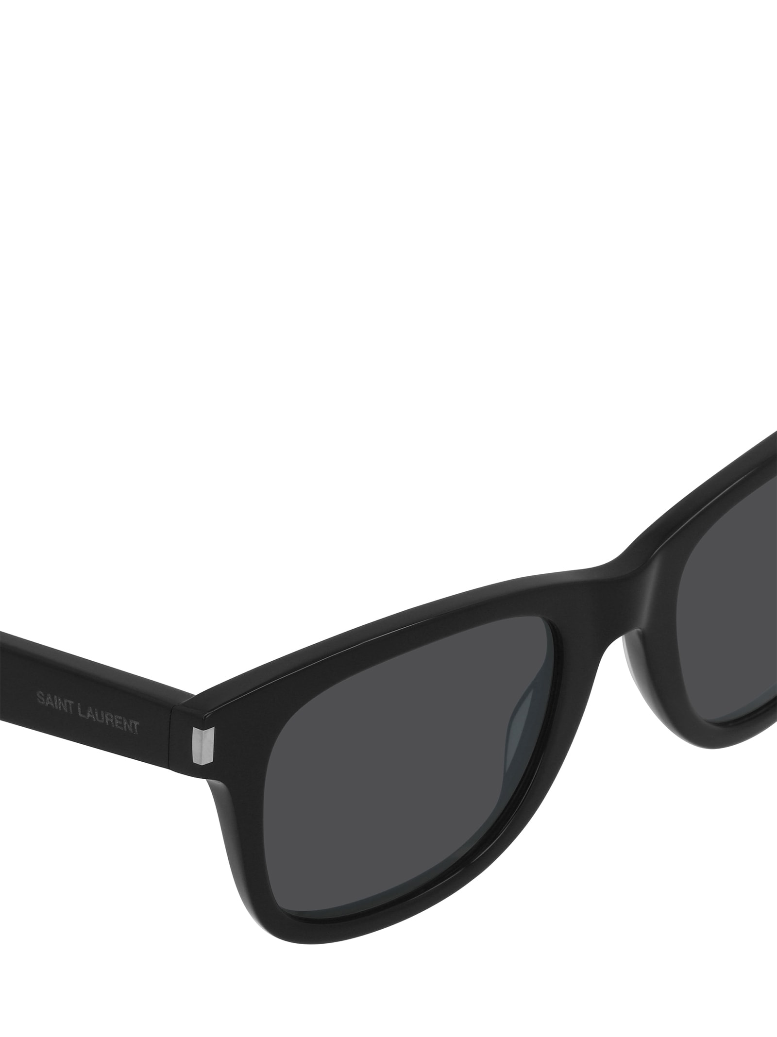 Shop Saint Laurent Eyewear Sl 51 Black Sunglasses