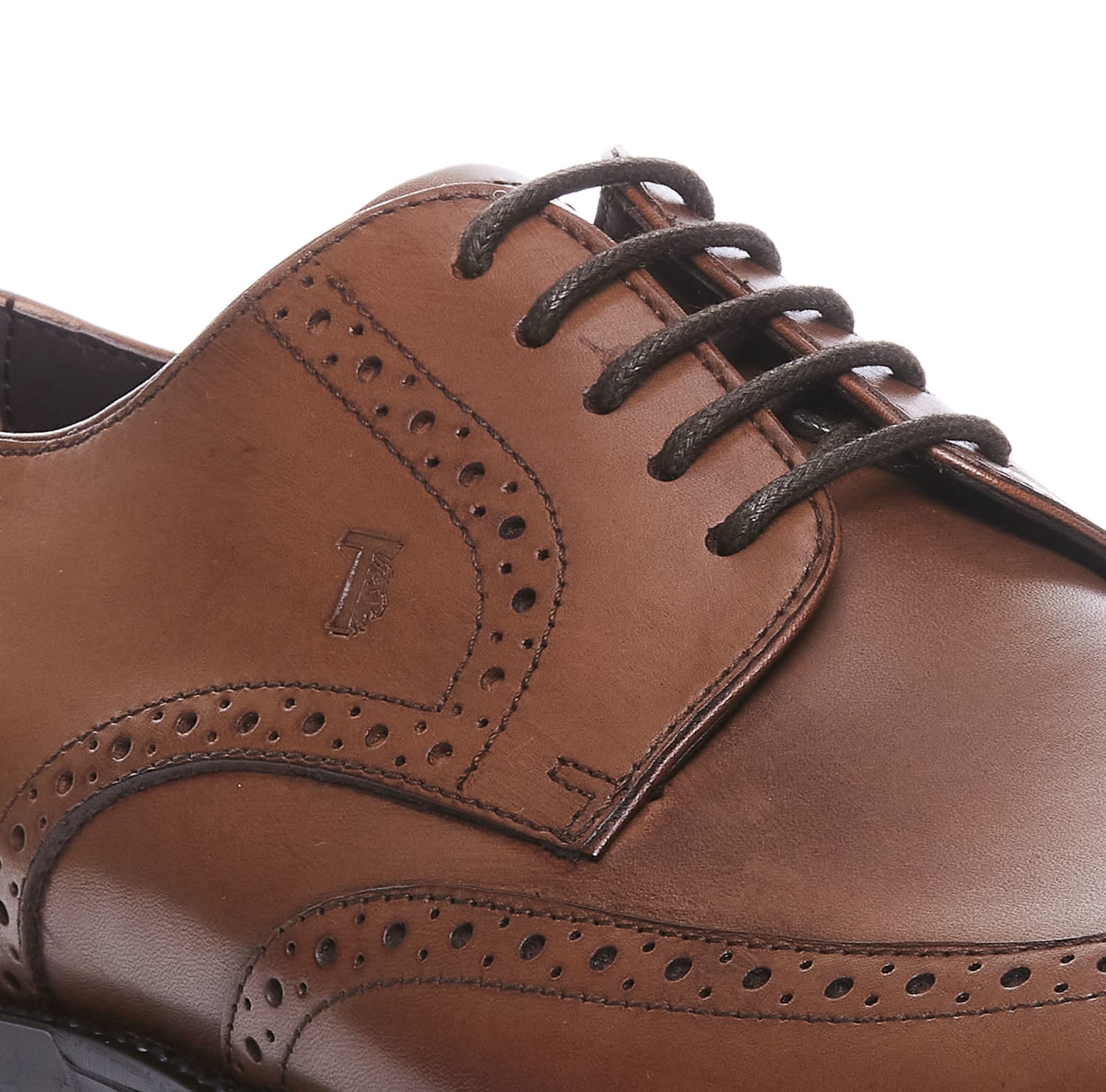 Shop Tod's Laced Up Shoes In Brown