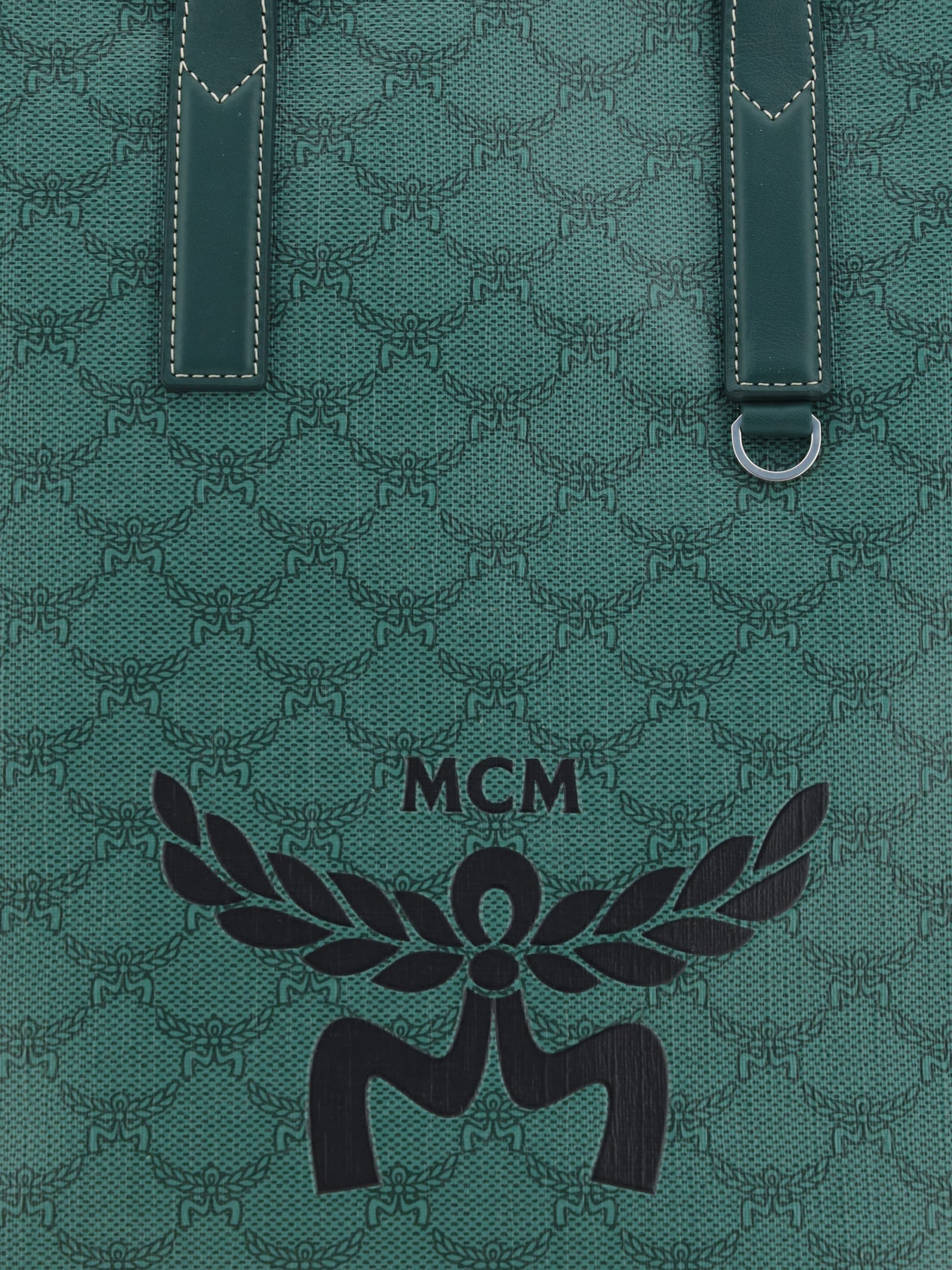 Shop Mcm Himmel Drawstring Backpack In Forest Green / Black