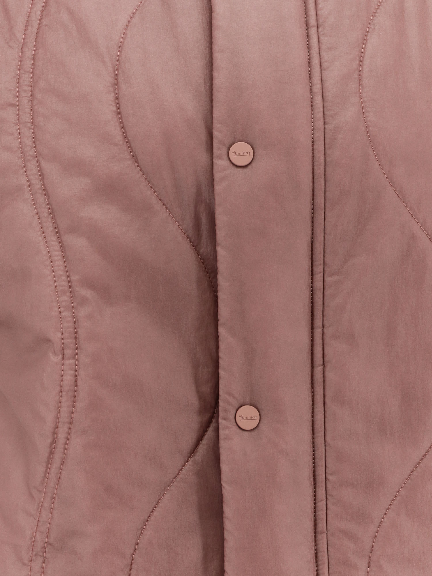 Herno Laminar Laminar Padded And Quilted Sleeveless Jacket In Pink