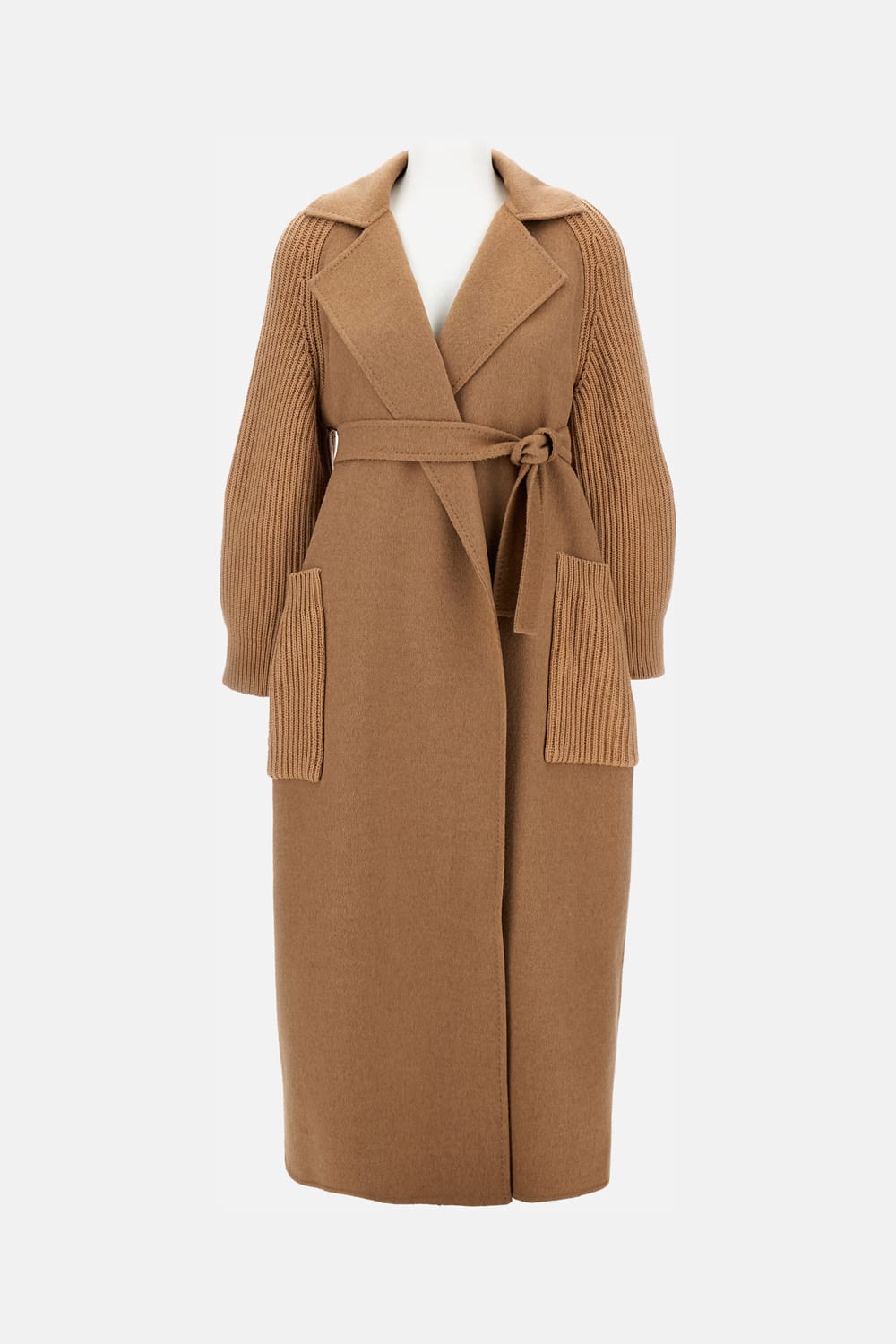 Max Mara Long Coat In Gold