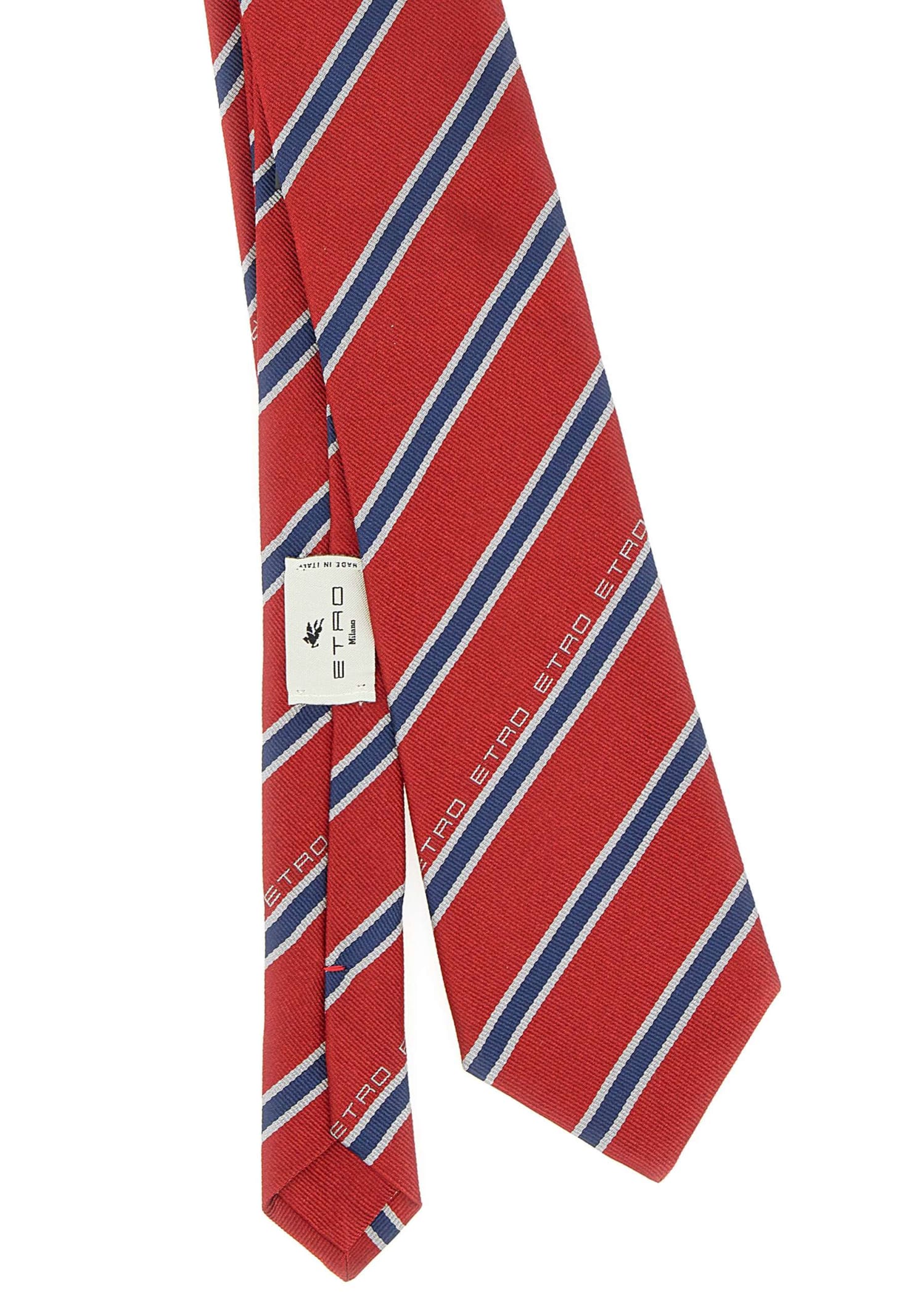 ETRO logo-print Silk Tie - Farfetch