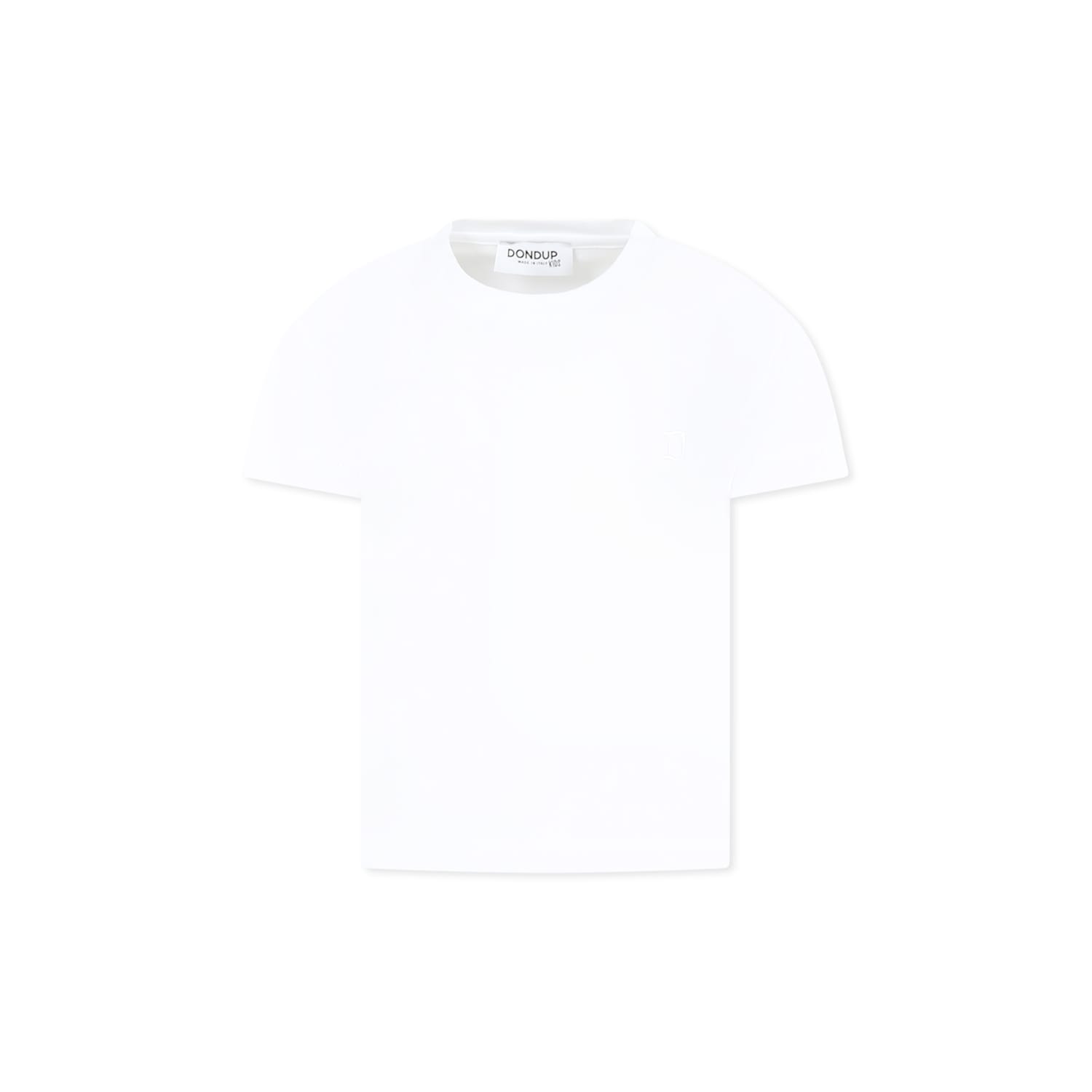 Dondup White T-shirt For Boy With Logo In White