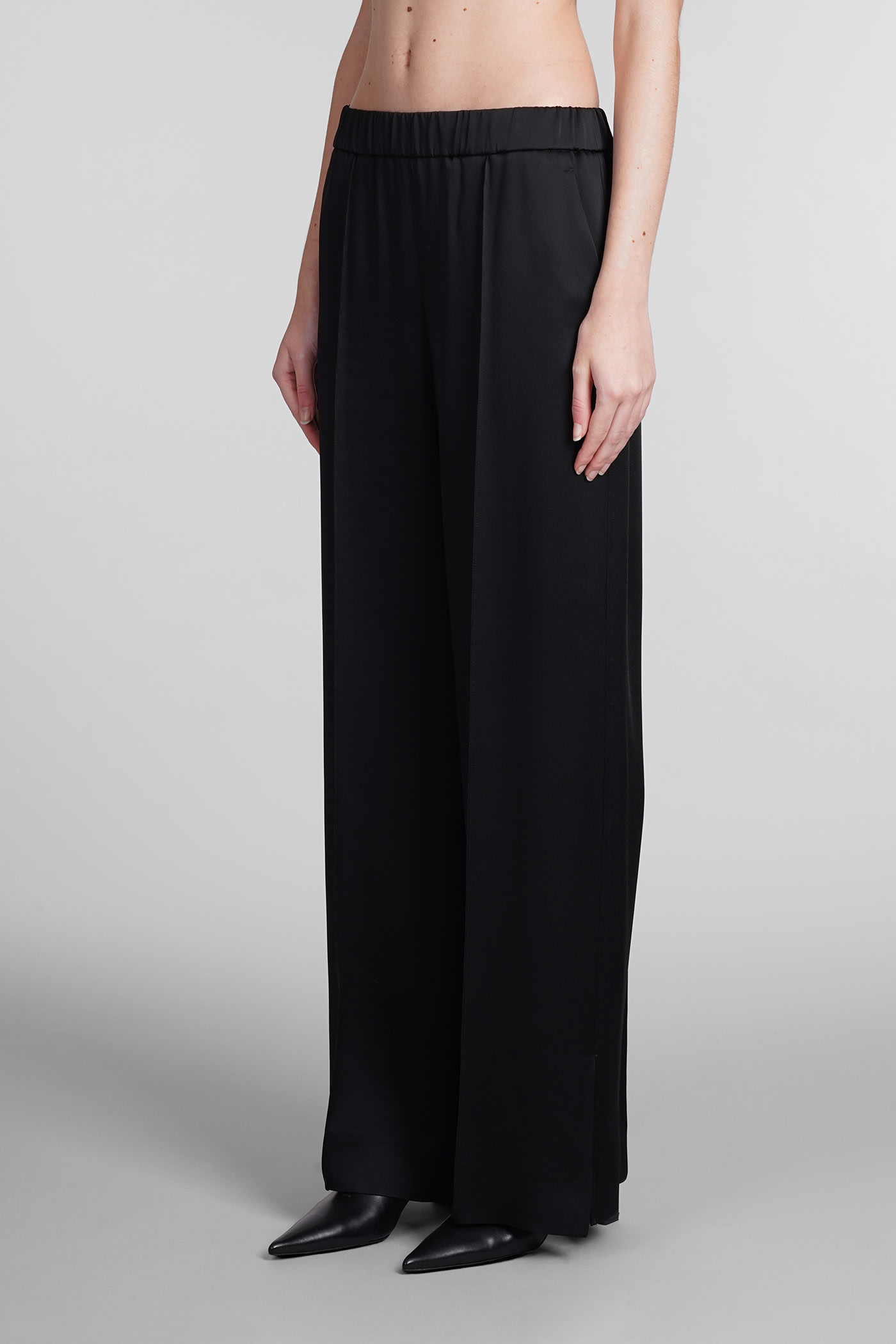 Shop Jil Sander Pants In Black Acetate