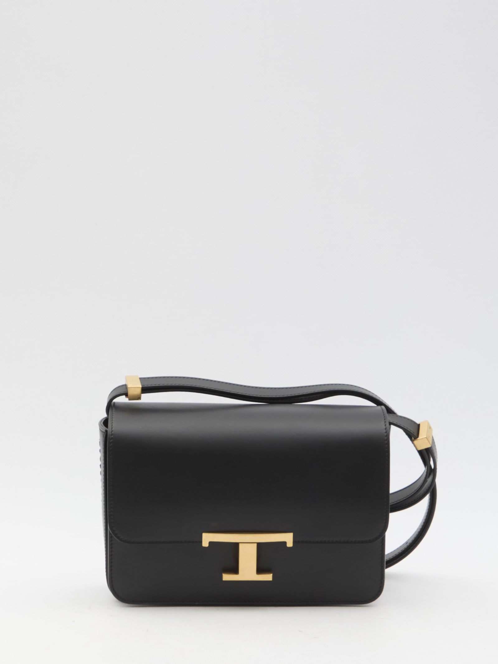 Shop Tod's Mini T Timeless Crossbody Bag In Black