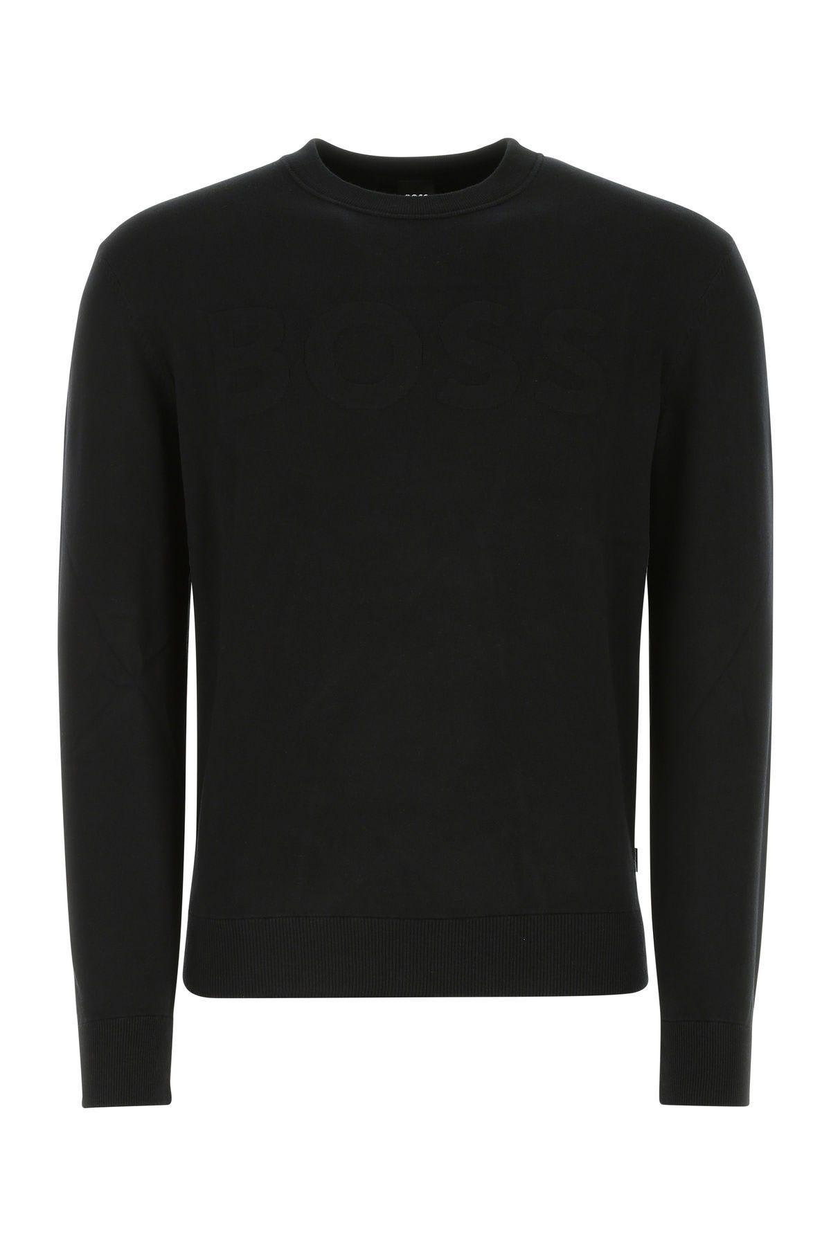 Hugo Boss Black Cotton Blend Sweater