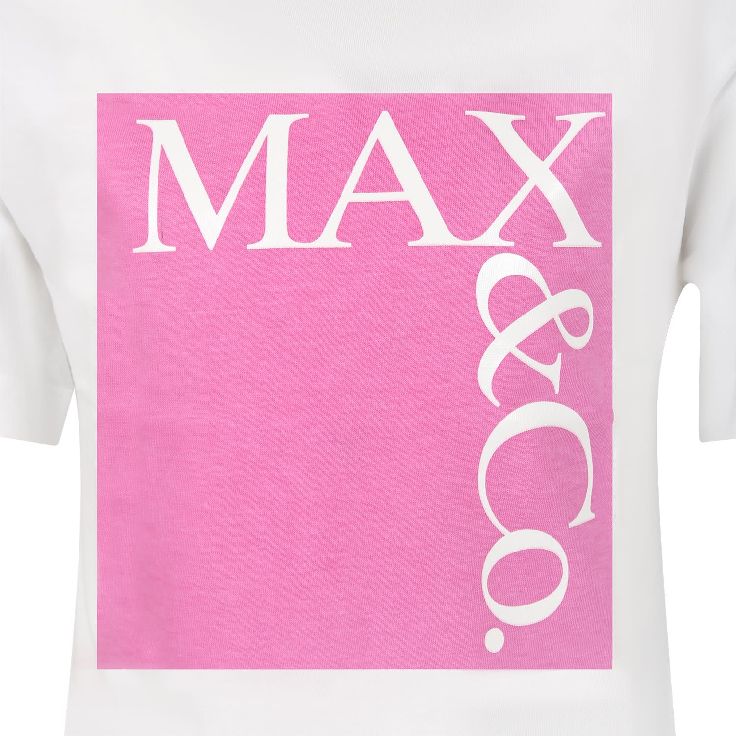 Shop Max&amp;co. White T-shirt For Girl With Logo