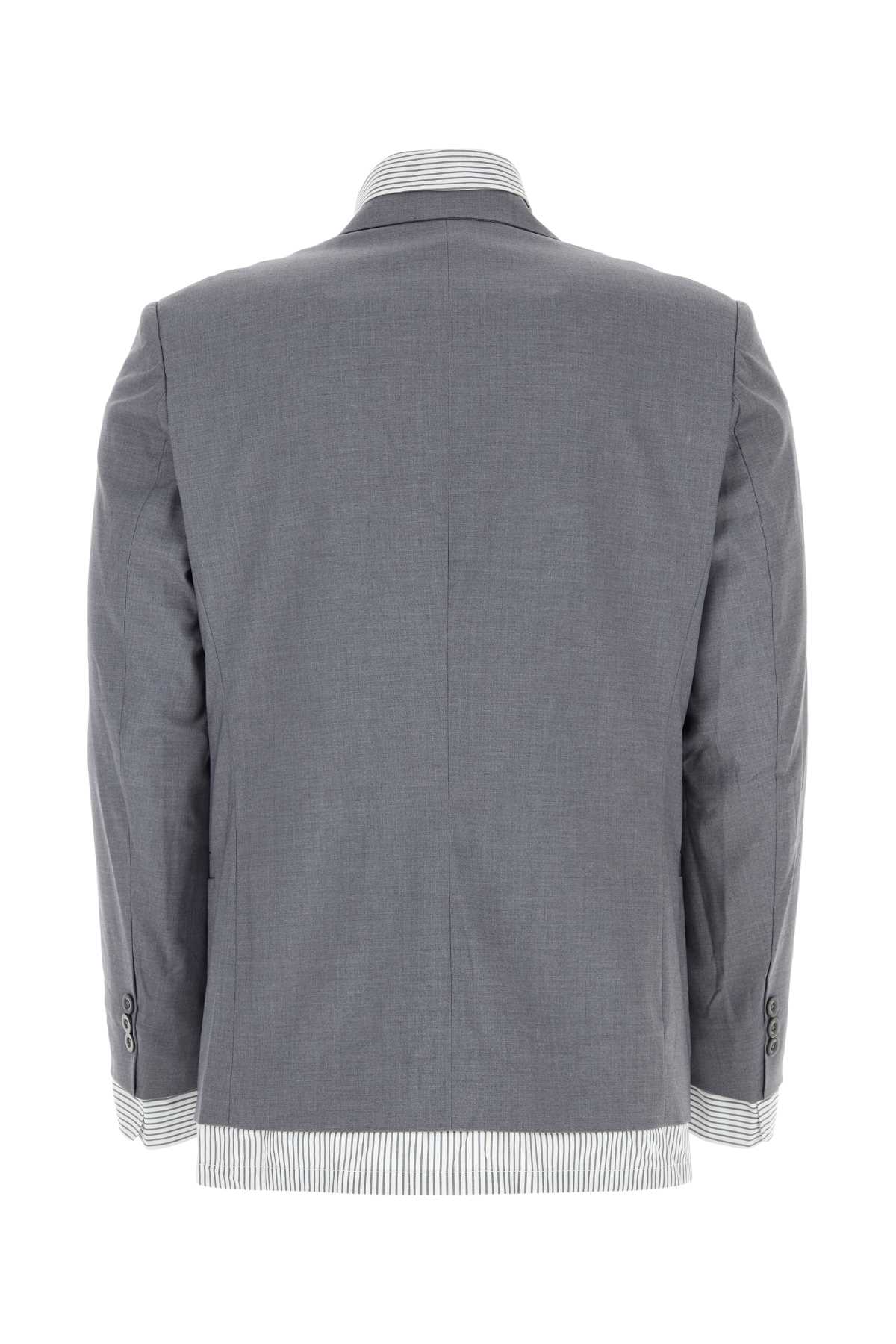 Kidsuper Studios Grey Stretch Polyester Blend Blazer In Grey