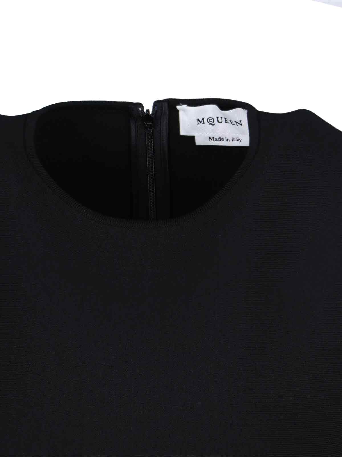 Alexander Mcqueen Black Viscose Mix Dresses