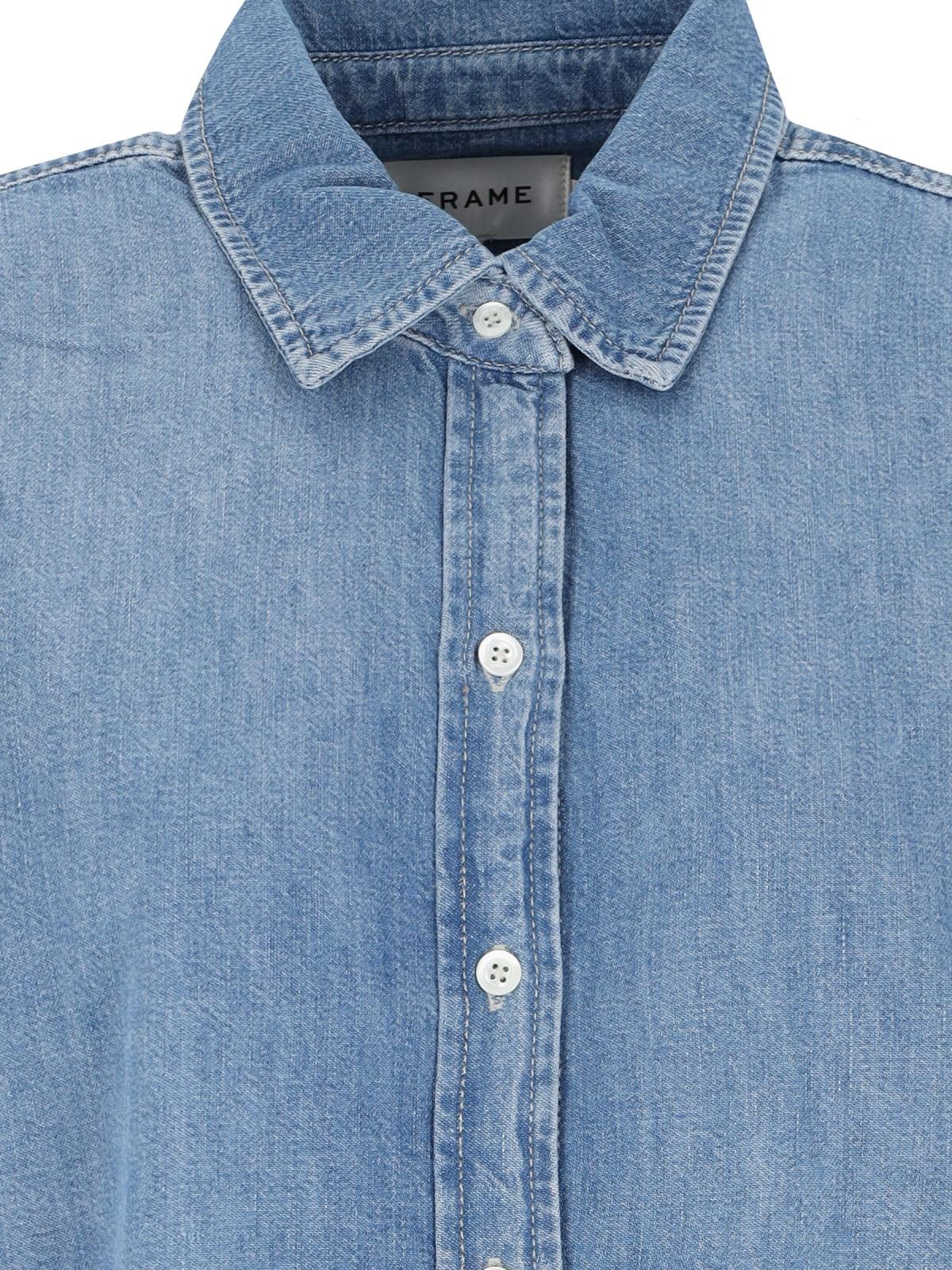 Shop Frame Denim Shirt In Clear Blue