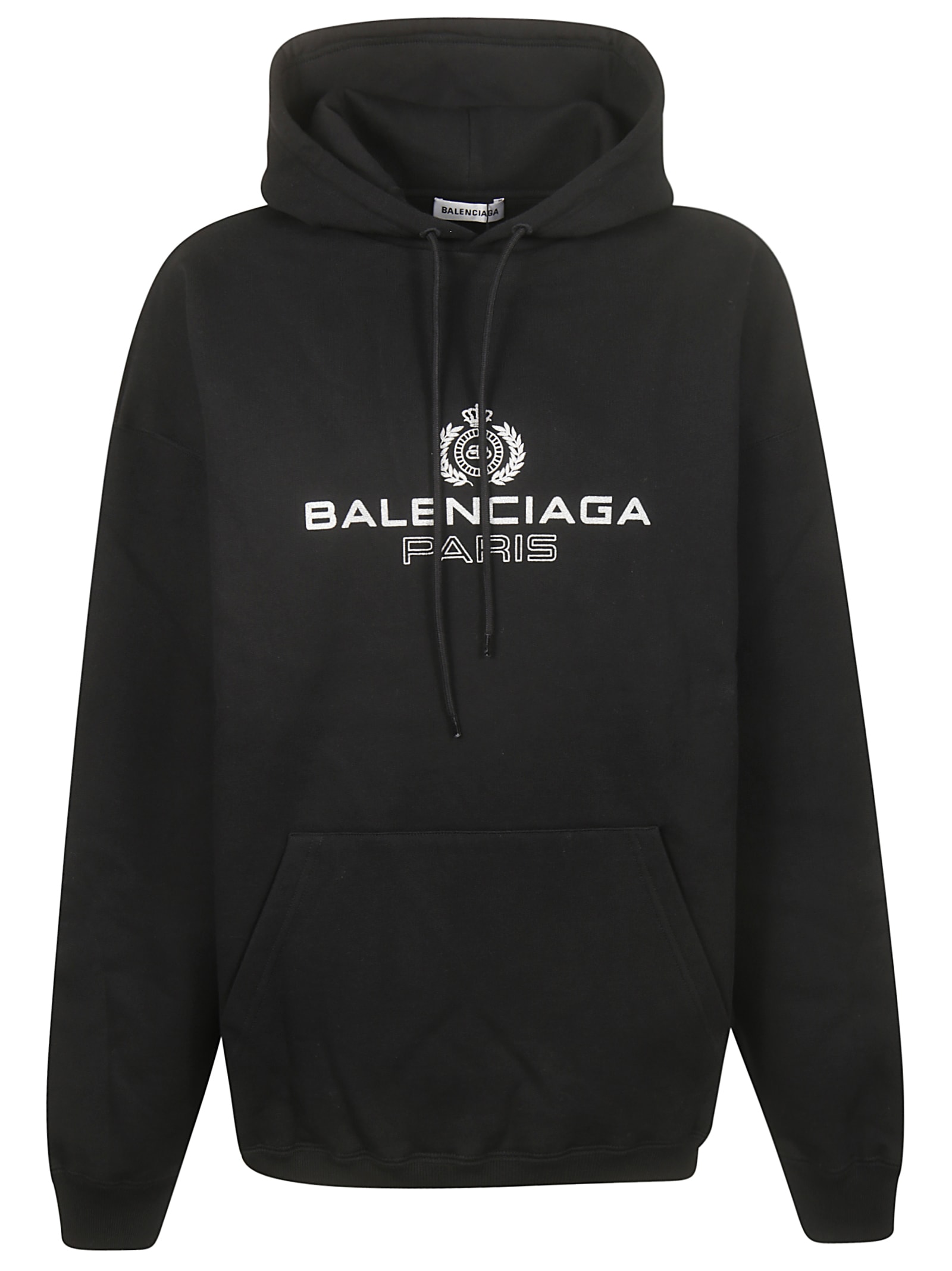 Balenciaga Balenciaga Paris Logo Print Hoodie - Black - 11110960 | italist