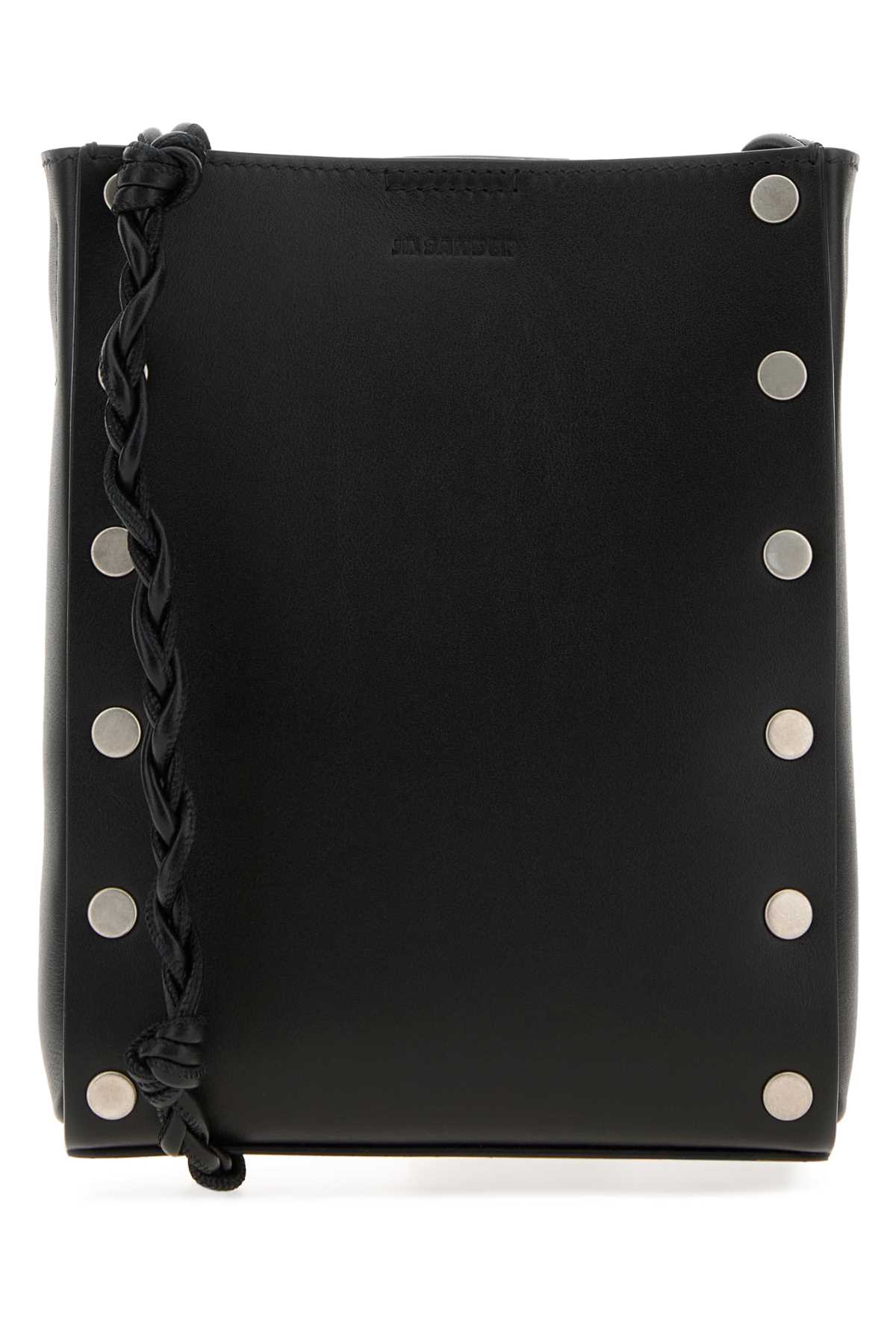 Jil Sander Leather Tangle Crossbody Bag In Black