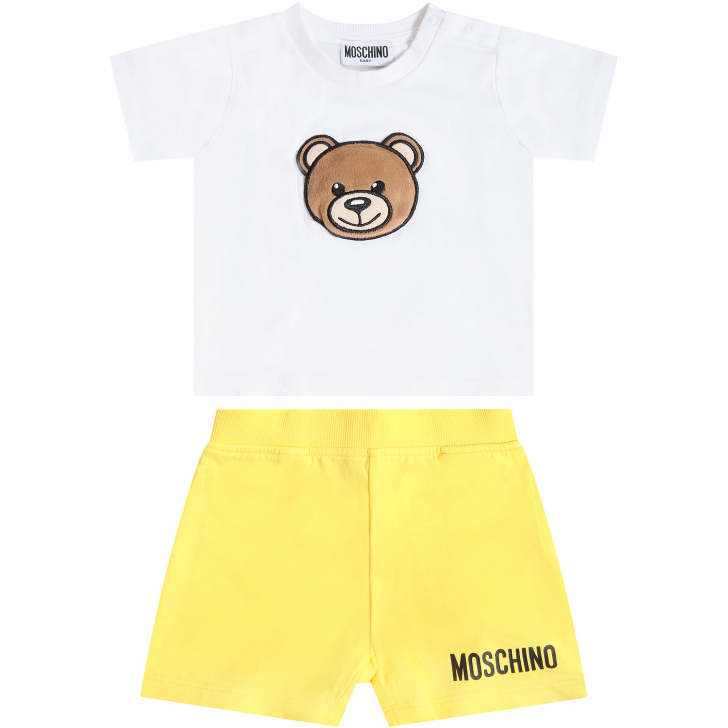 Moschino Multicolor Suit For Babykids With Teddy Bear