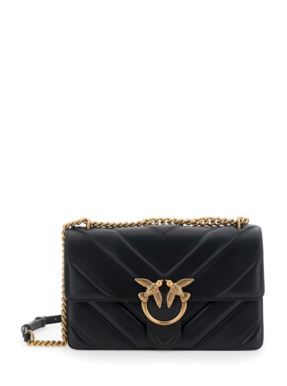 Pinko Love One Shoulder Bag In Black