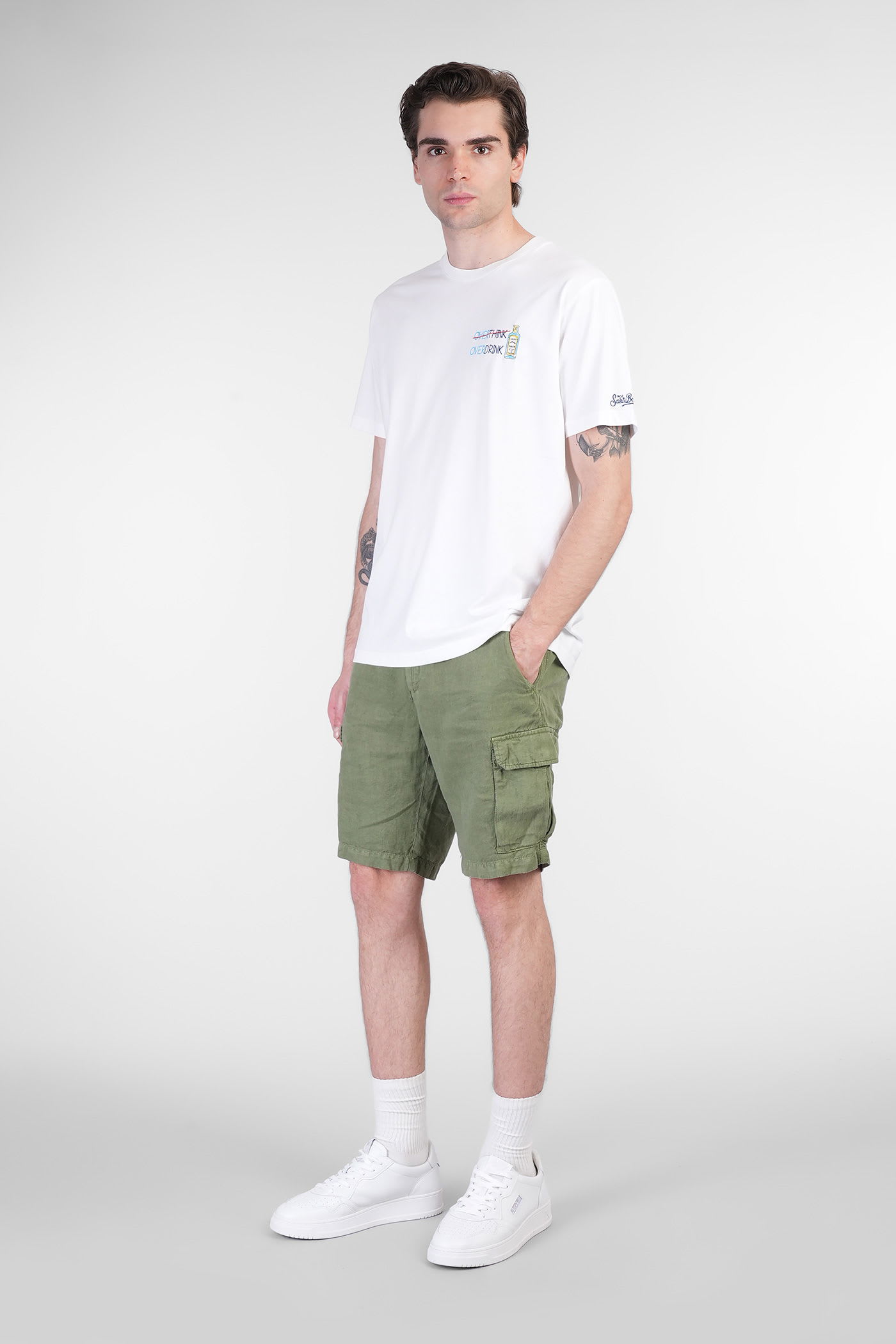 Mc2 Saint Barth Tshirt Man T-shirt In White Cotton In White